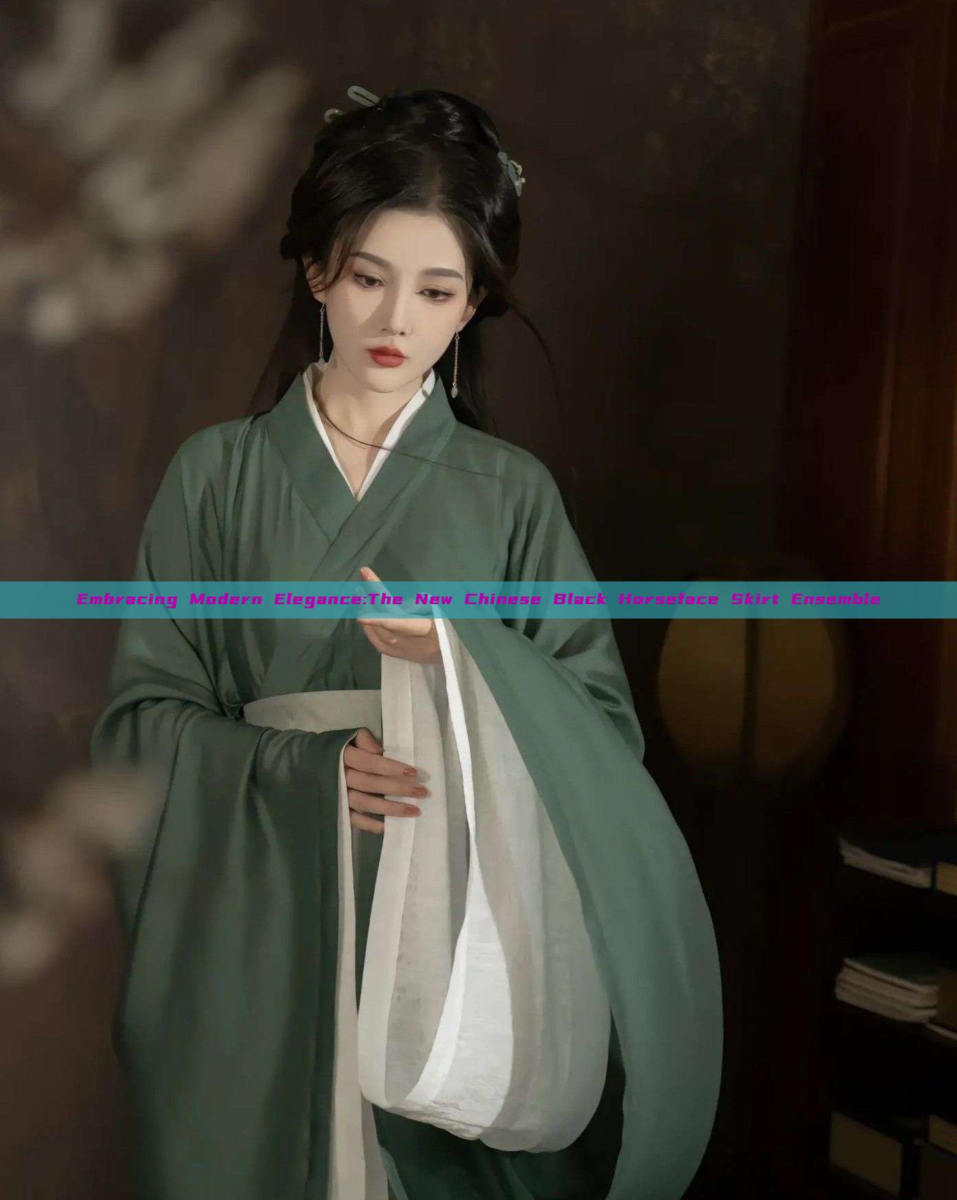 Embracing Modern Elegance:The New Chinese Black Horseface Skirt Ensemble