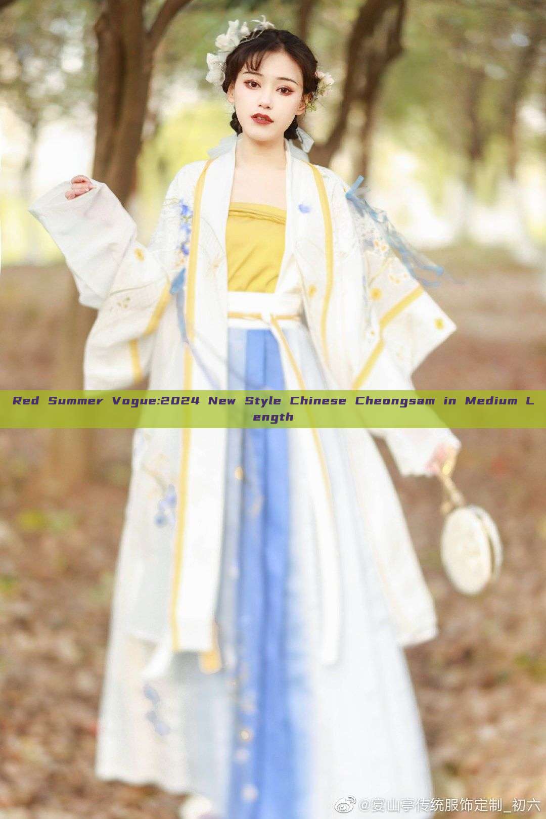 Red Summer Vogue:2024 New Style Chinese Cheongsam in Medium Length Red Summer Vogue:2024 New Style Chinese Cheongsam in Medium Length