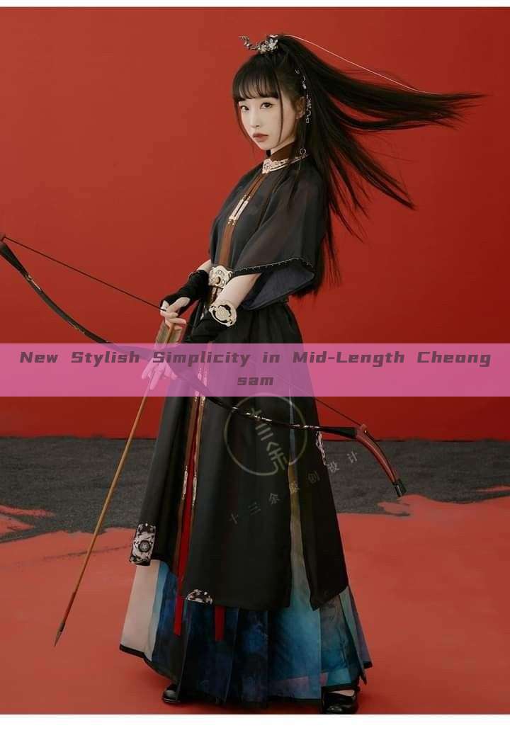 New Stylish Simplicity in Mid-Length Cheongsam New Stylish Simplicity in Mid-Length Cheongsam