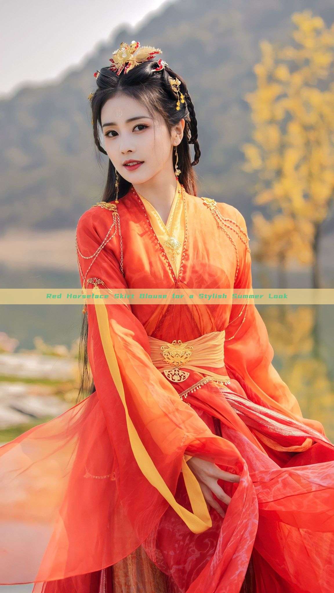 Red Horseface Skirt Blouse for a Stylish Summer Look Red Horseface Skirt Blouse for a Stylish Summer Look
