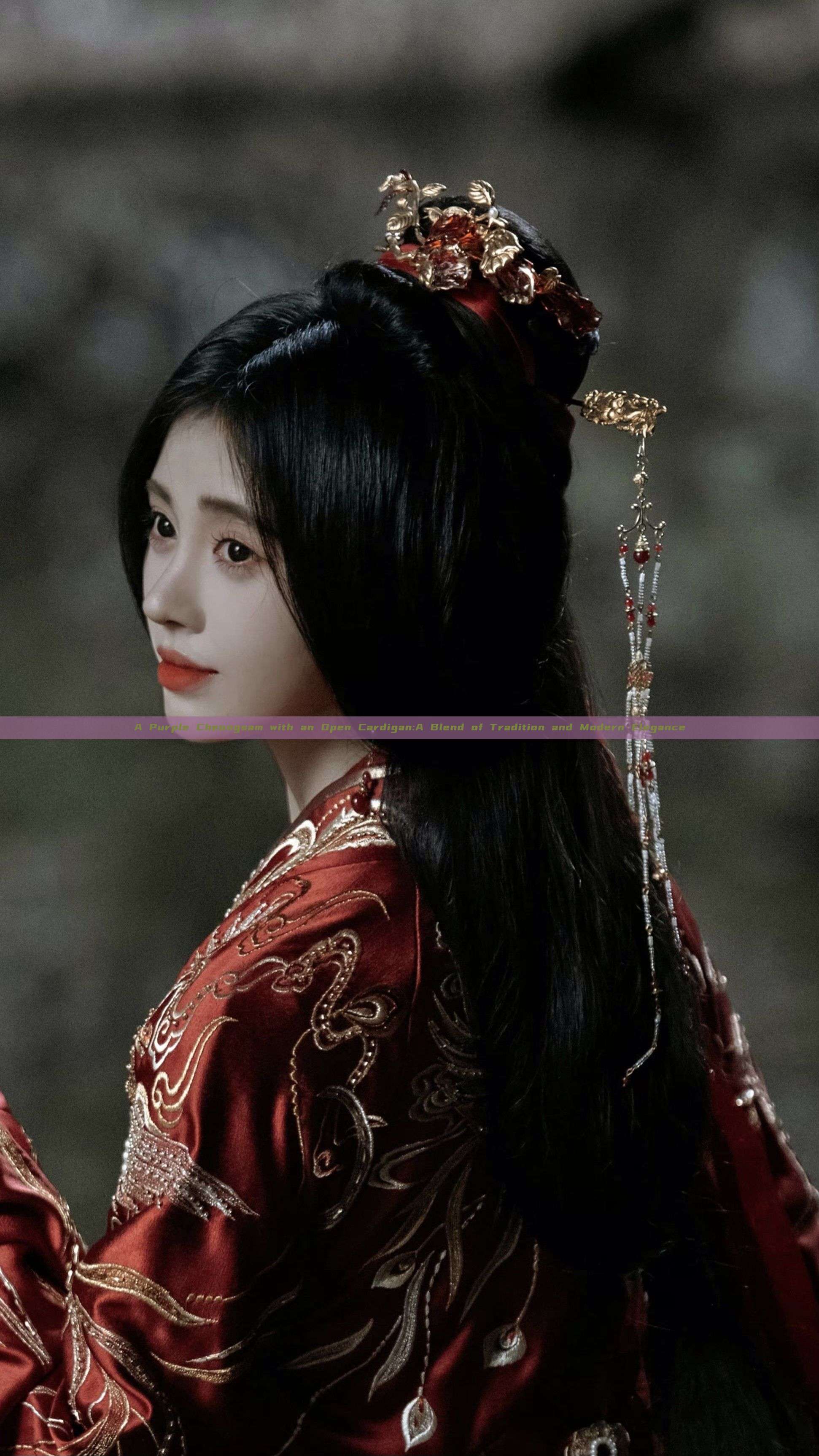 A Purple Cheongsam with an Open Cardigan:A Blend of Tradition and Modern Elegance A Purple Cheongsam with an Open Cardigan:A Blend of Tradition and Modern Elegance