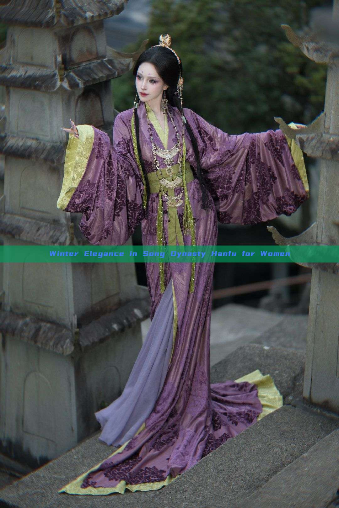 Winter Elegance in Song Dynasty Hanfu for Women Winter Elegance in Song Dynasty Hanfu for Women