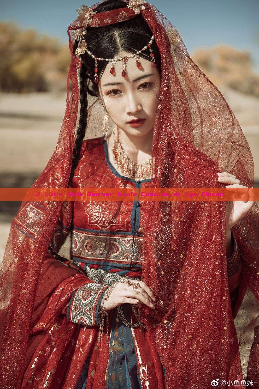A Little Girls Summer Hanfu Costume at Age Eleven A Little Girls Summer Hanfu Costume at Age Eleven
