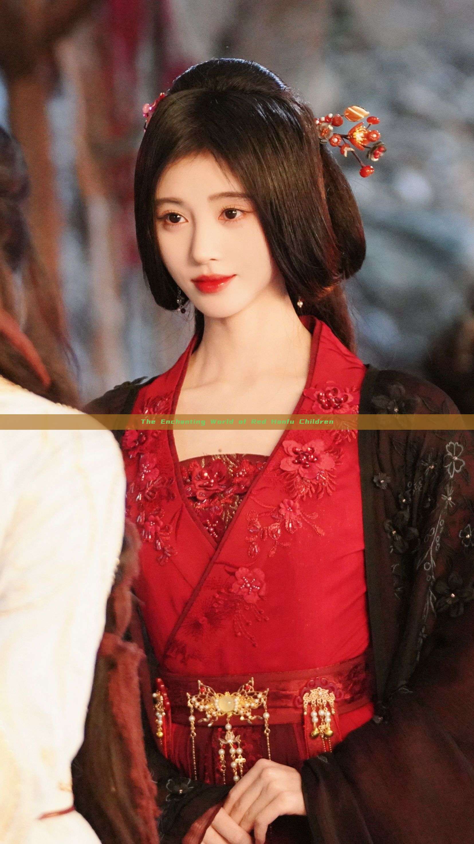 The Enchanting World of Red Hanfu Children