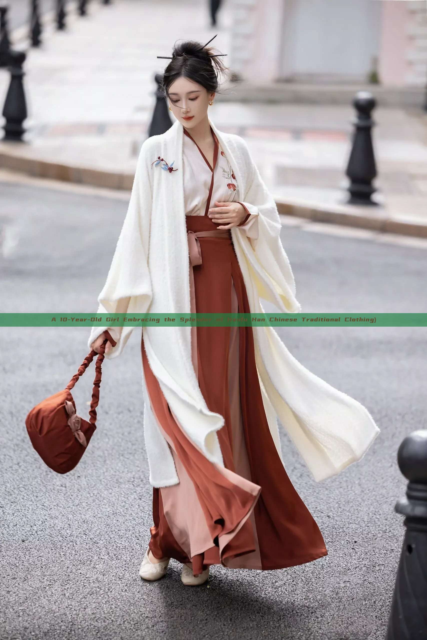 A 10-Year-Old Girl Embracing the Splendor of Hanfu Han Chinese Traditional Clothing) A 10-Year-Old Girl Embracing the Splendor of Hanfu Han Chinese Traditional Clothing)