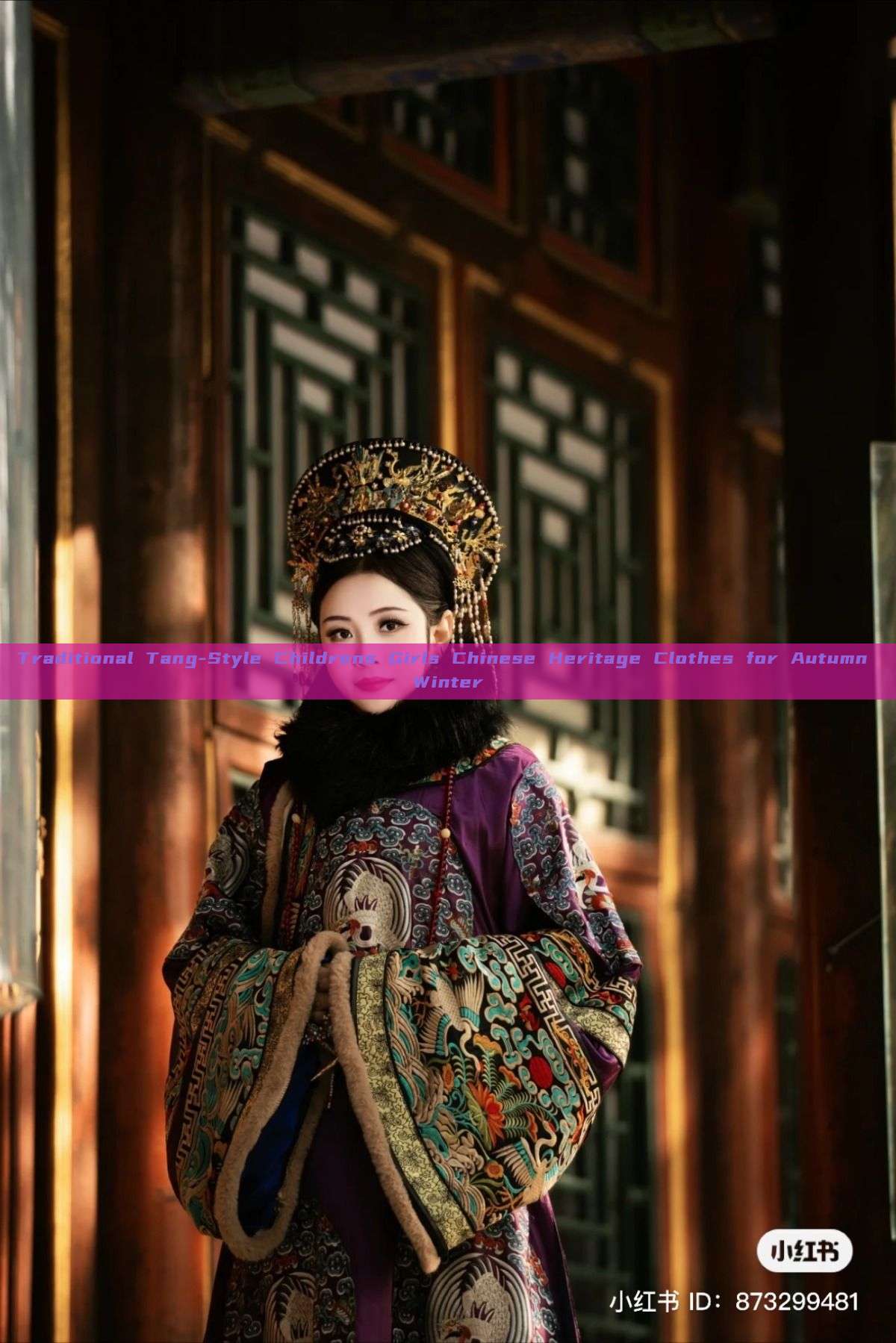 Traditional Tang-Style Childrens Girls Chinese Heritage Clothes for Autumn Winter Traditional Tang-Style Childrens Girls Chinese Heritage Clothes for Autumn Winter