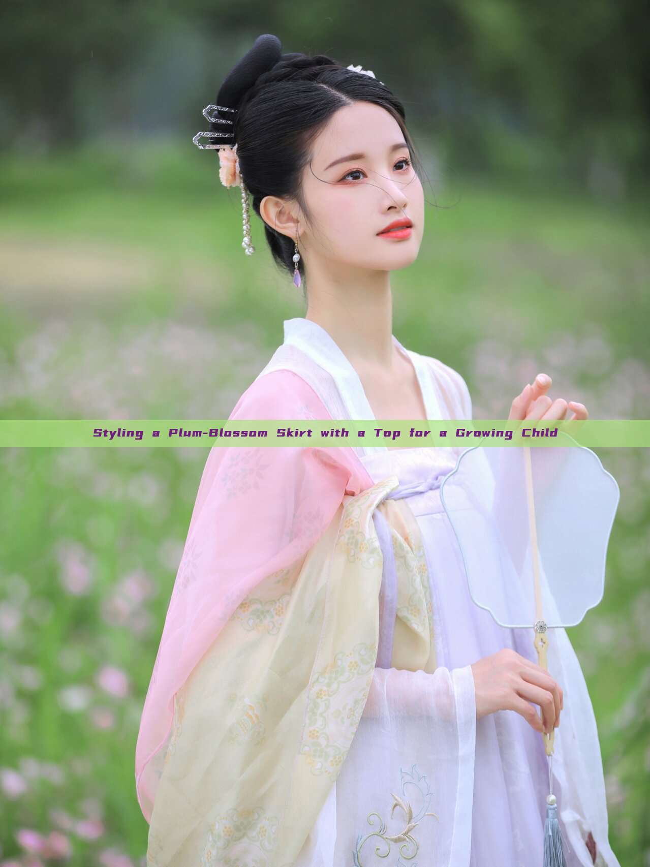 Styling a Plum-Blossom Skirt with a Top for a Growing Child Styling a Plum-Blossom Skirt with a Top for a Growing Child