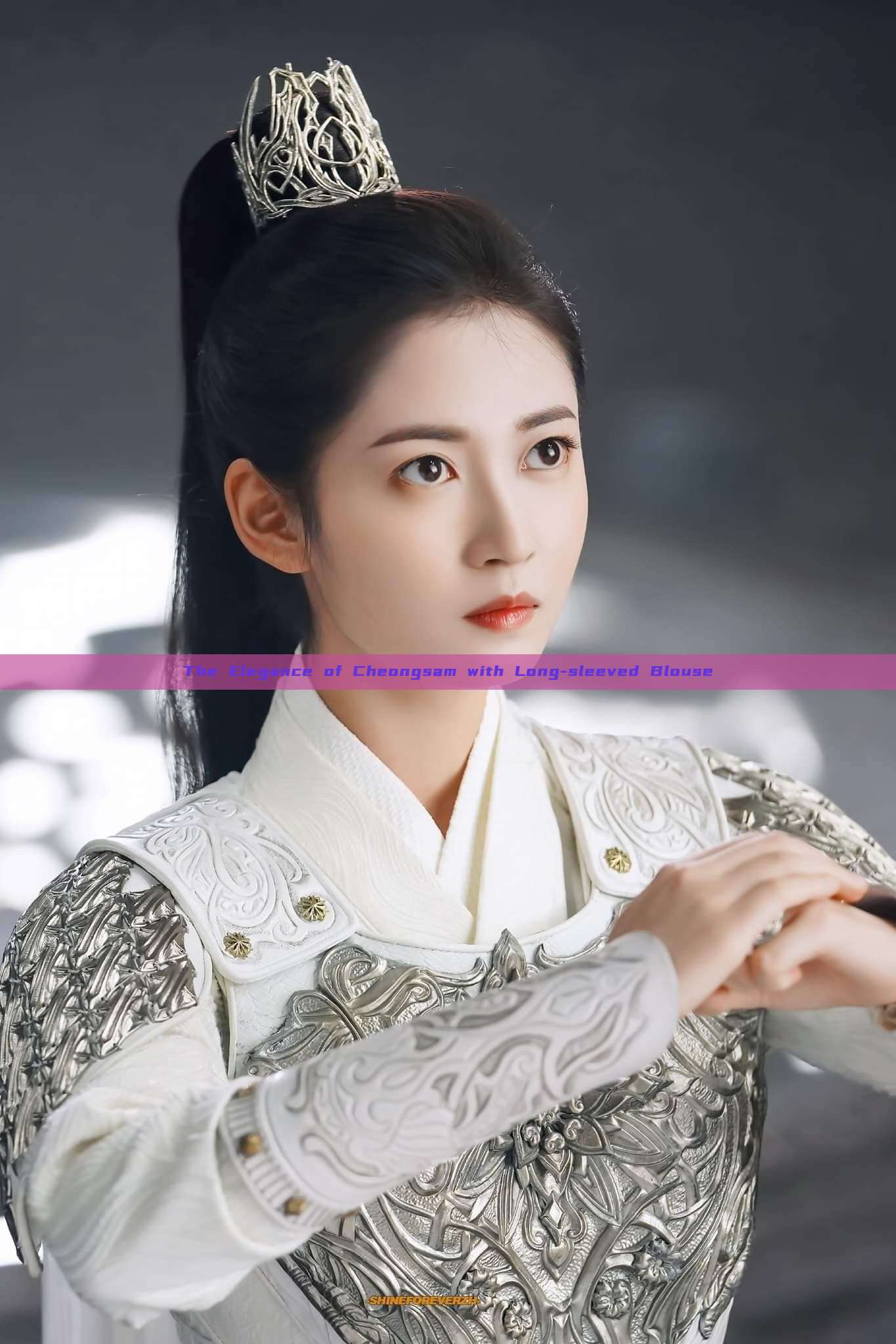 The Elegance of Cheongsam with Long-sleeved Blouse The Elegance of Cheongsam with Long-sleeved Blouse