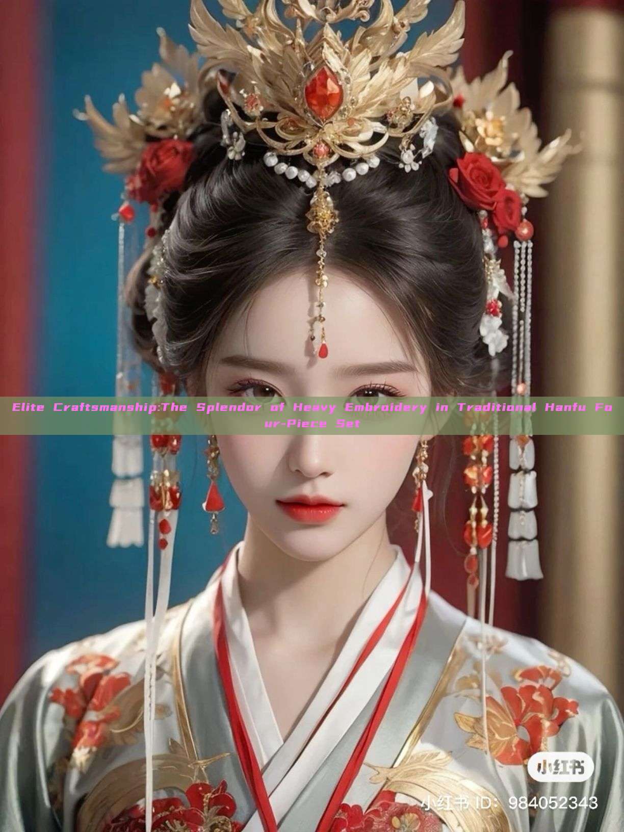 Elite Craftsmanship:The Splendor of Heavy Embroidery in Traditional Hanfu Four-Piece Set