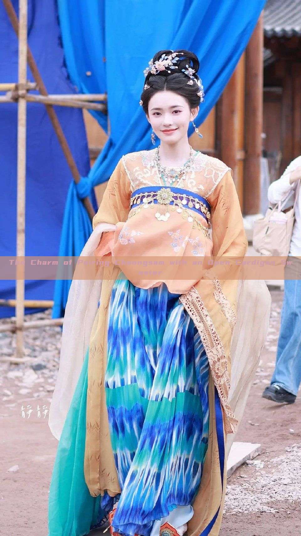 The Charm of Pairing Cheongsam with an Open Cardigan Sweater The Charm of Pairing Cheongsam with an Open Cardigan Sweater
