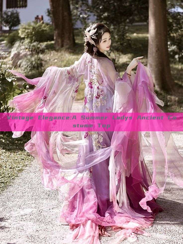 Vintage Elegance:A Summer Ladys Ancient Costume Top Vintage Elegance:A Summer Ladys Ancient Costume Top