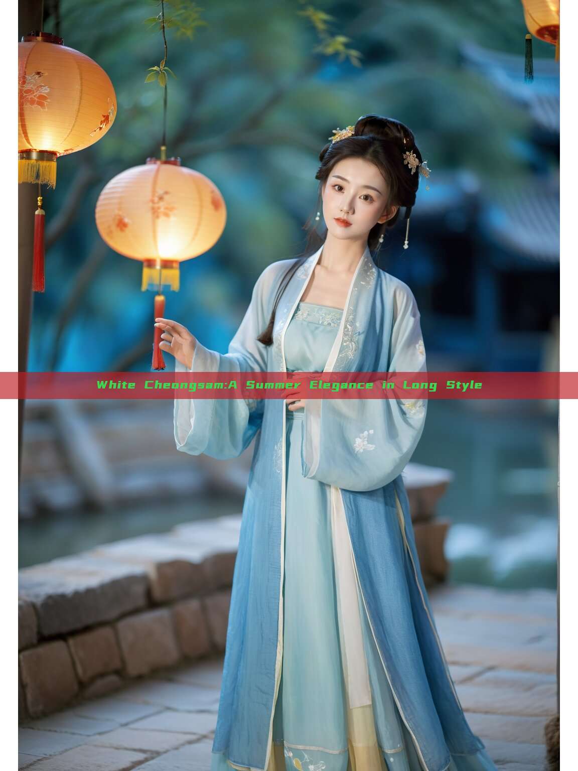 White Cheongsam:A Summer Elegance in Long Style White Cheongsam:A Summer Elegance in Long Style