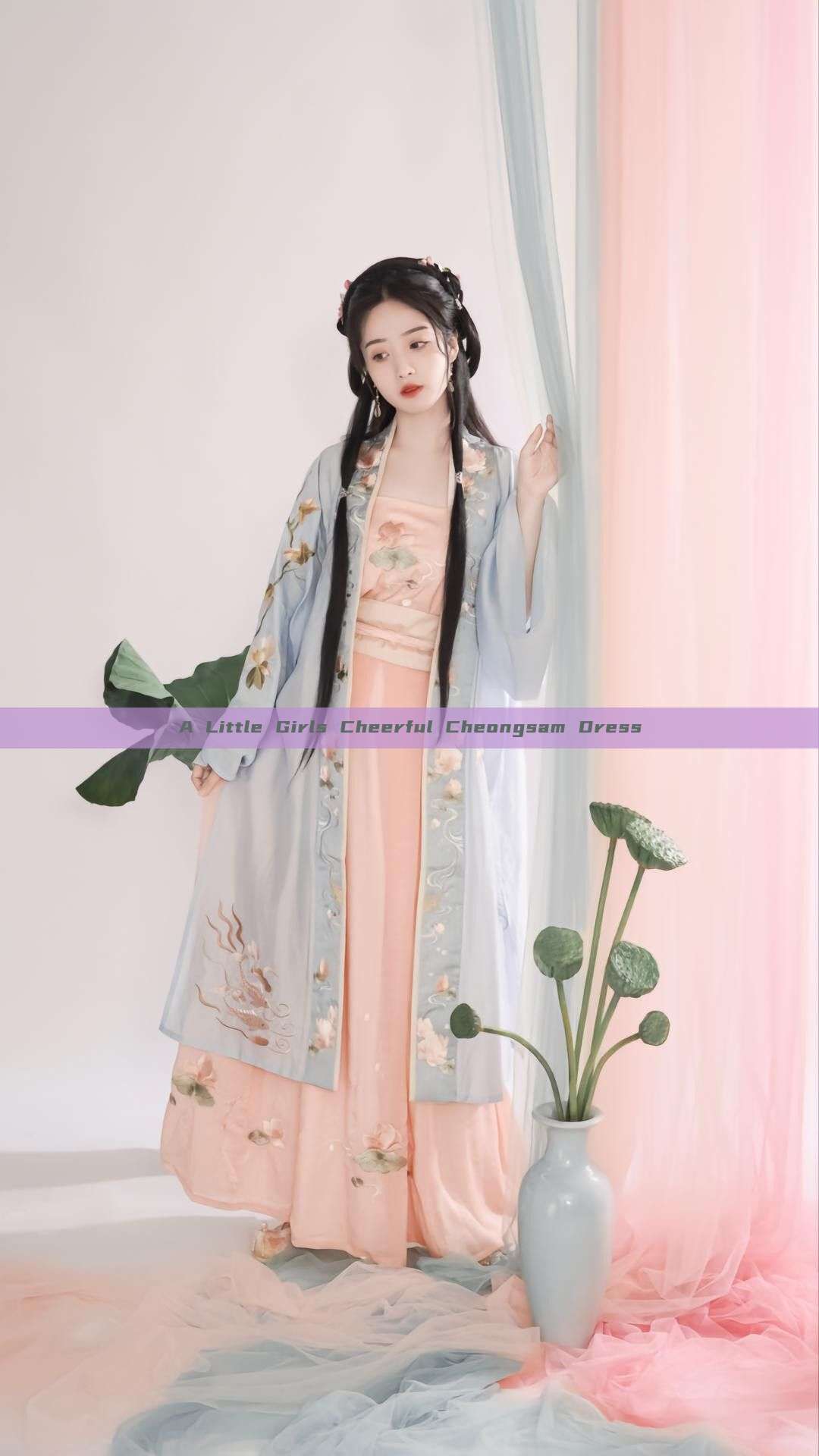 A Little Girls Cheerful Cheongsam Dress A Little Girls Cheerful Cheongsam Dress