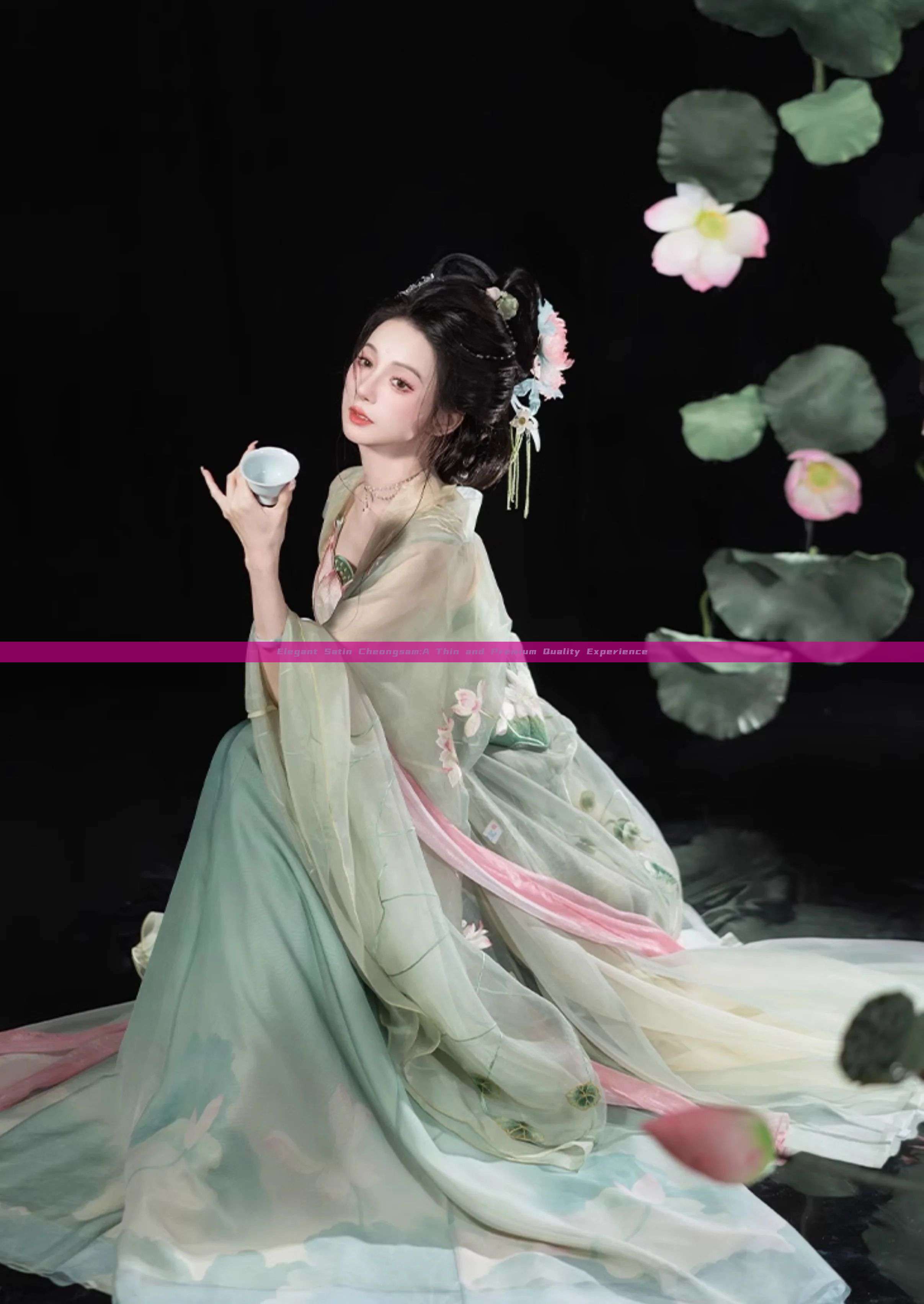 Elegant Satin Cheongsam:A Thin and Premium Quality Experience Elegant Satin Cheongsam:A Thin and Premium Quality Experience