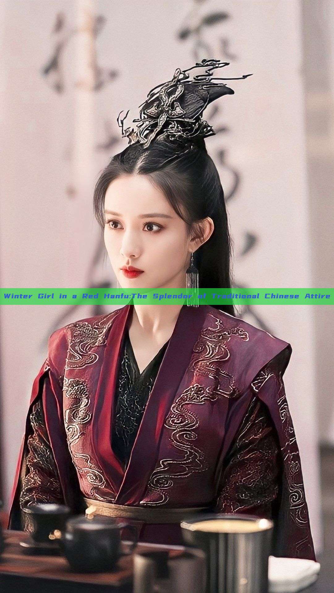 Winter Girl in a Red Hanfu:The Splendor of Traditional Chinese Attire Winter Girl in a Red Hanfu:The Splendor of Traditional Chinese Attire