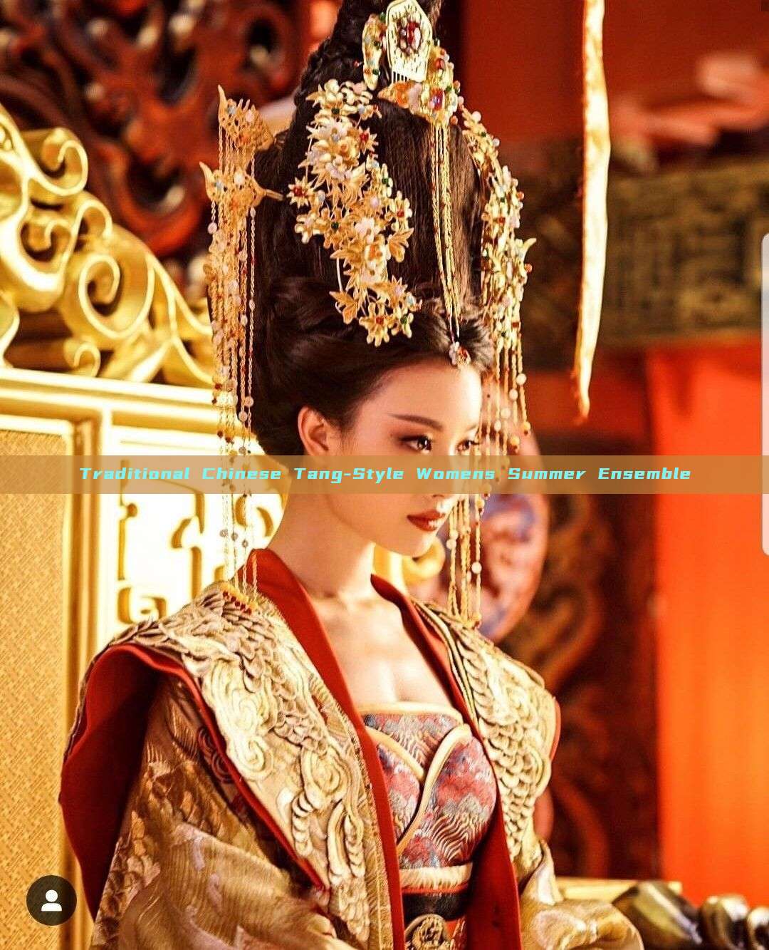 Traditional Chinese Tang-Style Womens Summer Ensemble Traditional Chinese Tang-Style Womens Summer Ensemble
