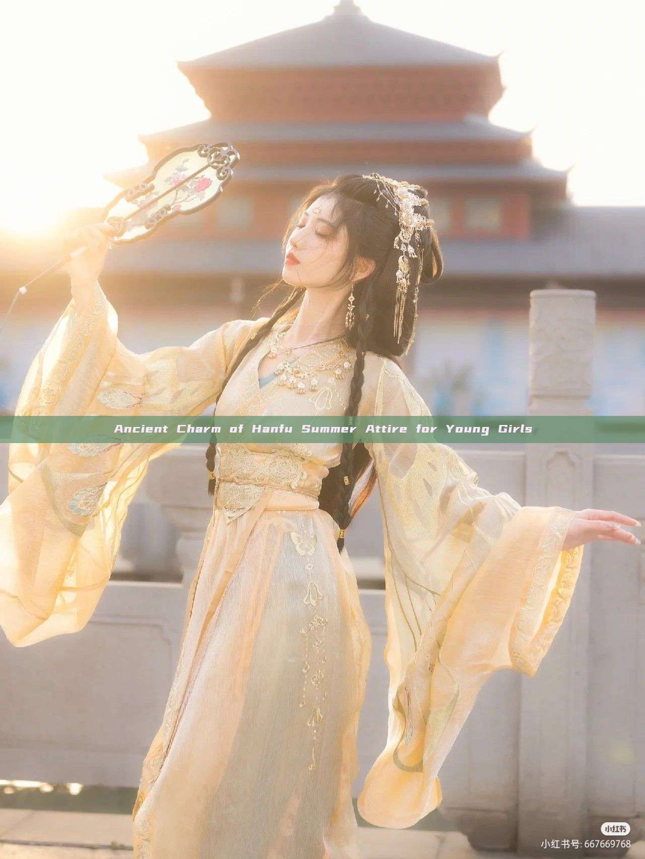 Ancient Charm of Hanfu Summer Attire for Young Girls Ancient Charm of Hanfu Summer Attire for Young Girls