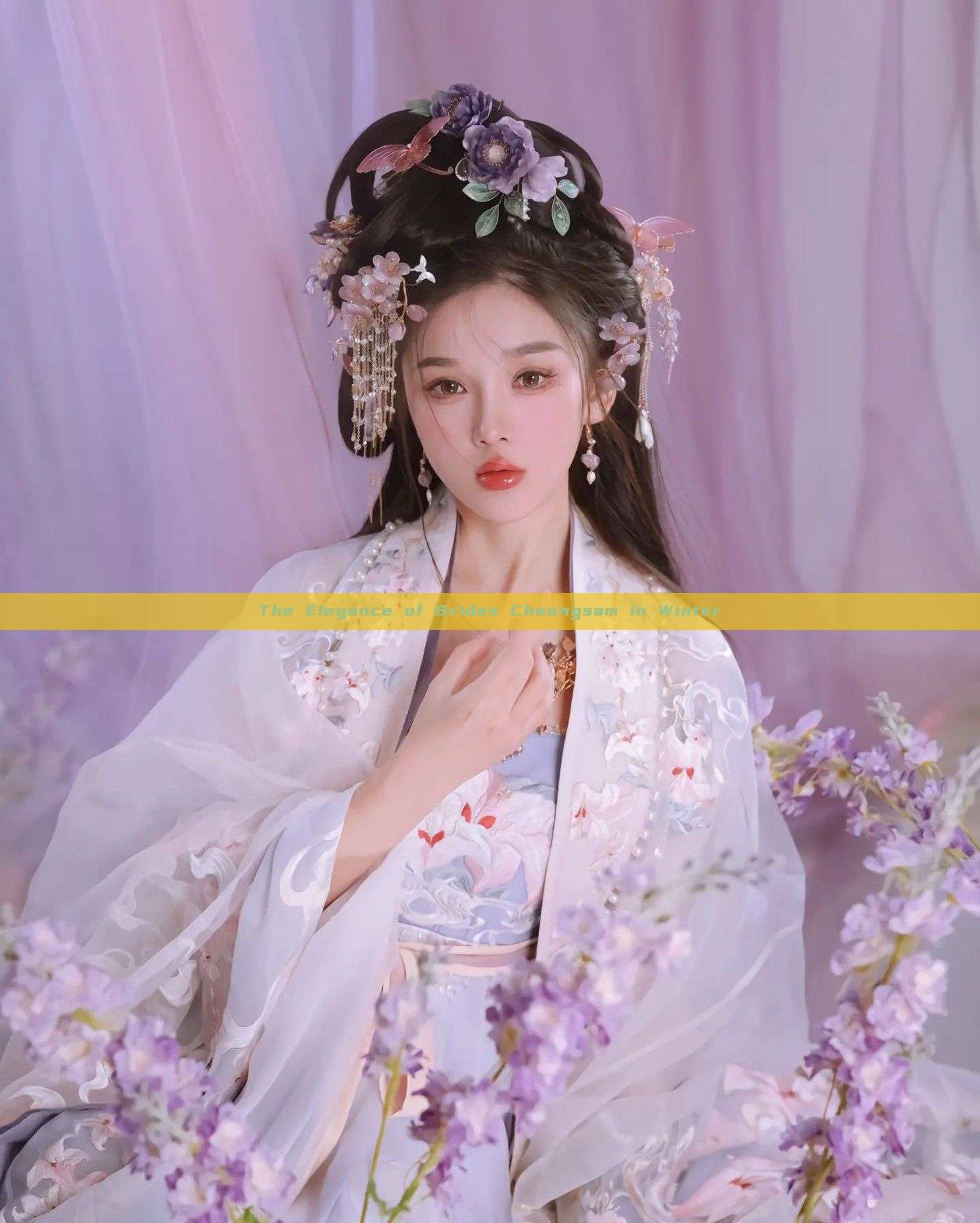 The Elegance of Brides Cheongsam in Winter The Elegance of Brides Cheongsam in Winter