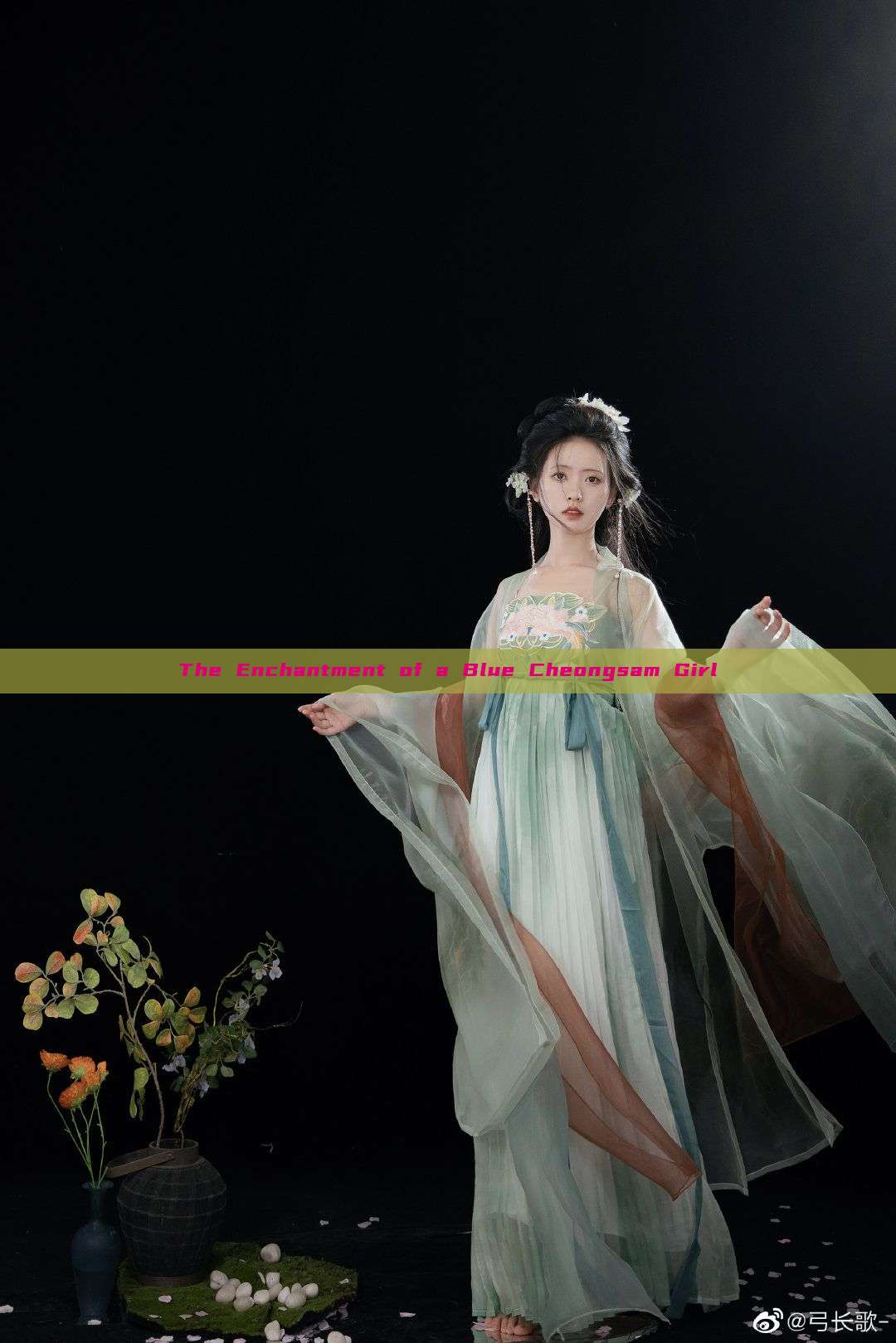 The Enchantment of a Blue Cheongsam Girl The Enchantment of a Blue Cheongsam Girl