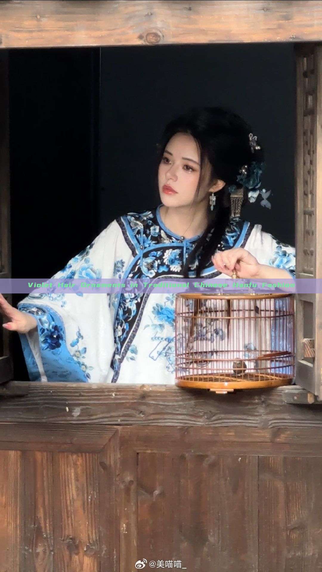 Violet Hair Ornaments in Traditional Chinese Hanfu Fashion Violet Hair Ornaments in Traditional Chinese Hanfu Fashion