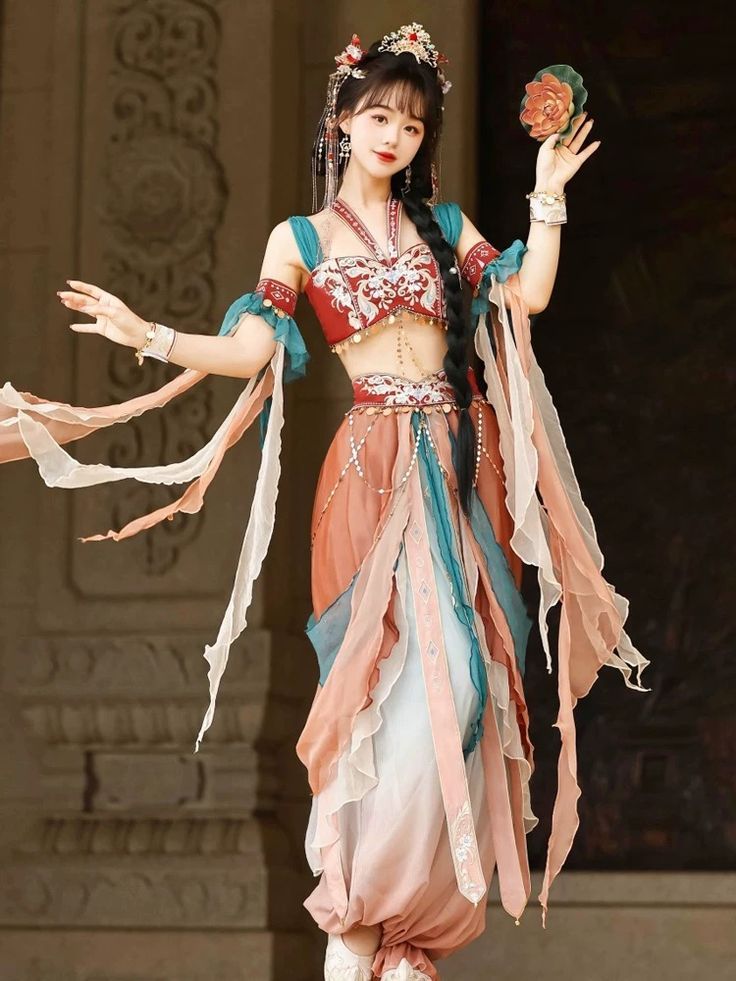 Moon Festival Celebration:A Girl Child in Traditional Hanfu Costume and Short-sleeved Tee Moon Festival Celebration:A Girl Child in Traditional Hanfu Costume and Short-sleeved Tee