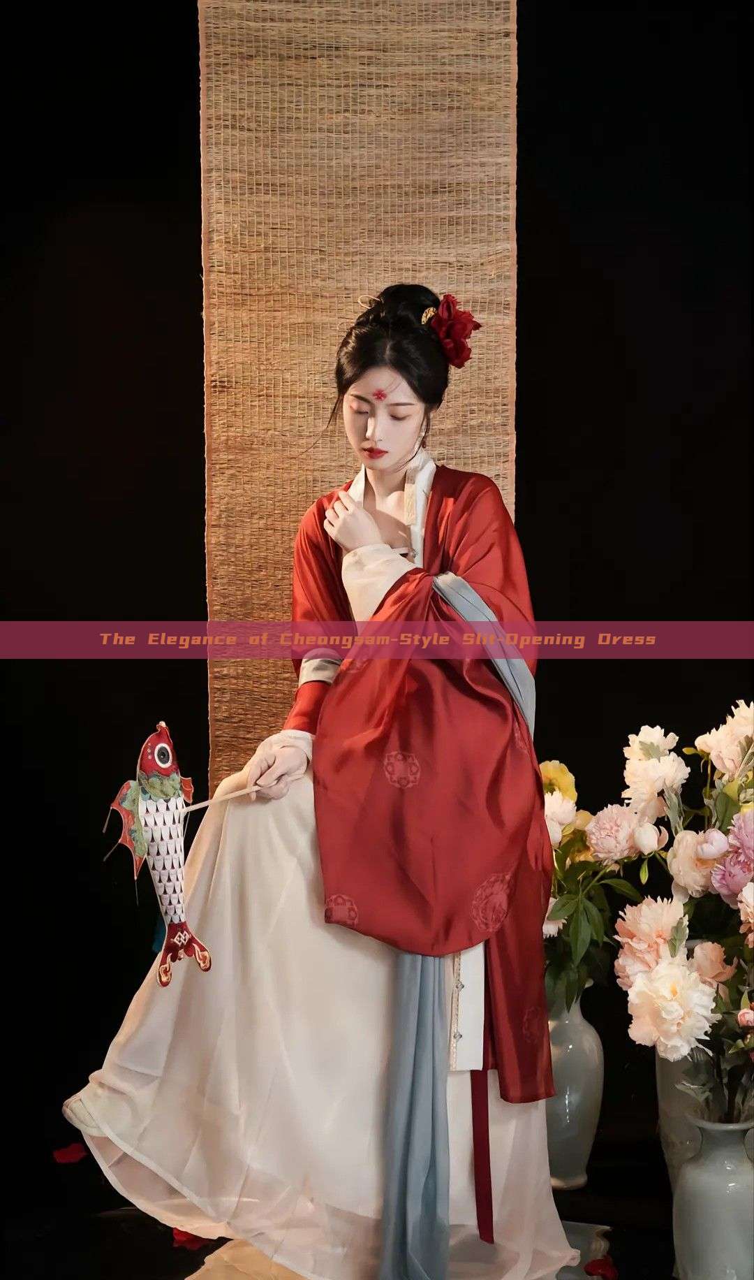 The Elegance of Cheongsam-Style Slit-Opening Dress The Elegance of Cheongsam-Style Slit-Opening Dress