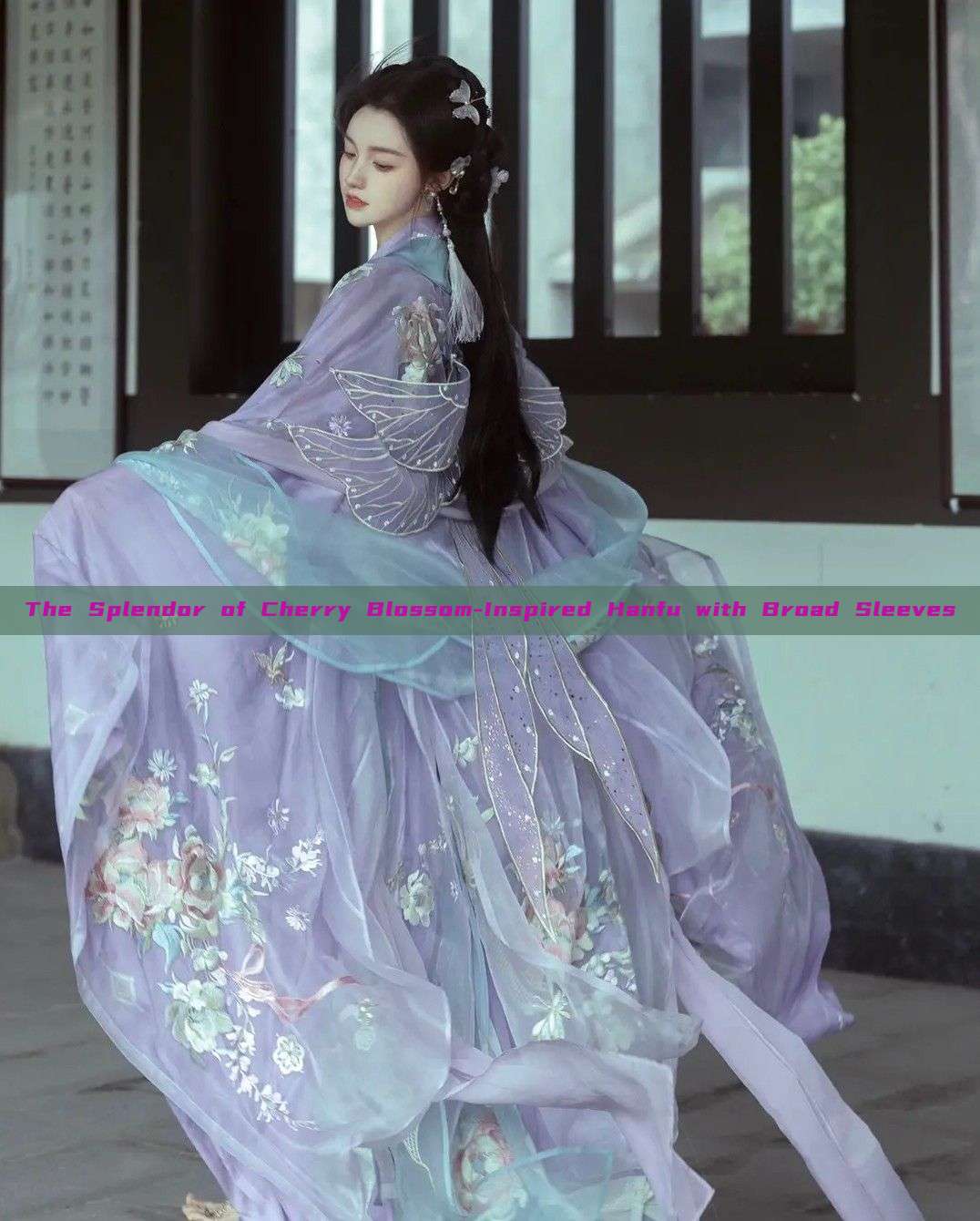 The Splendor of Cherry Blossom-Inspired Hanfu with Broad Sleeves The Splendor of Cherry Blossom-Inspired Hanfu with Broad Sleeves