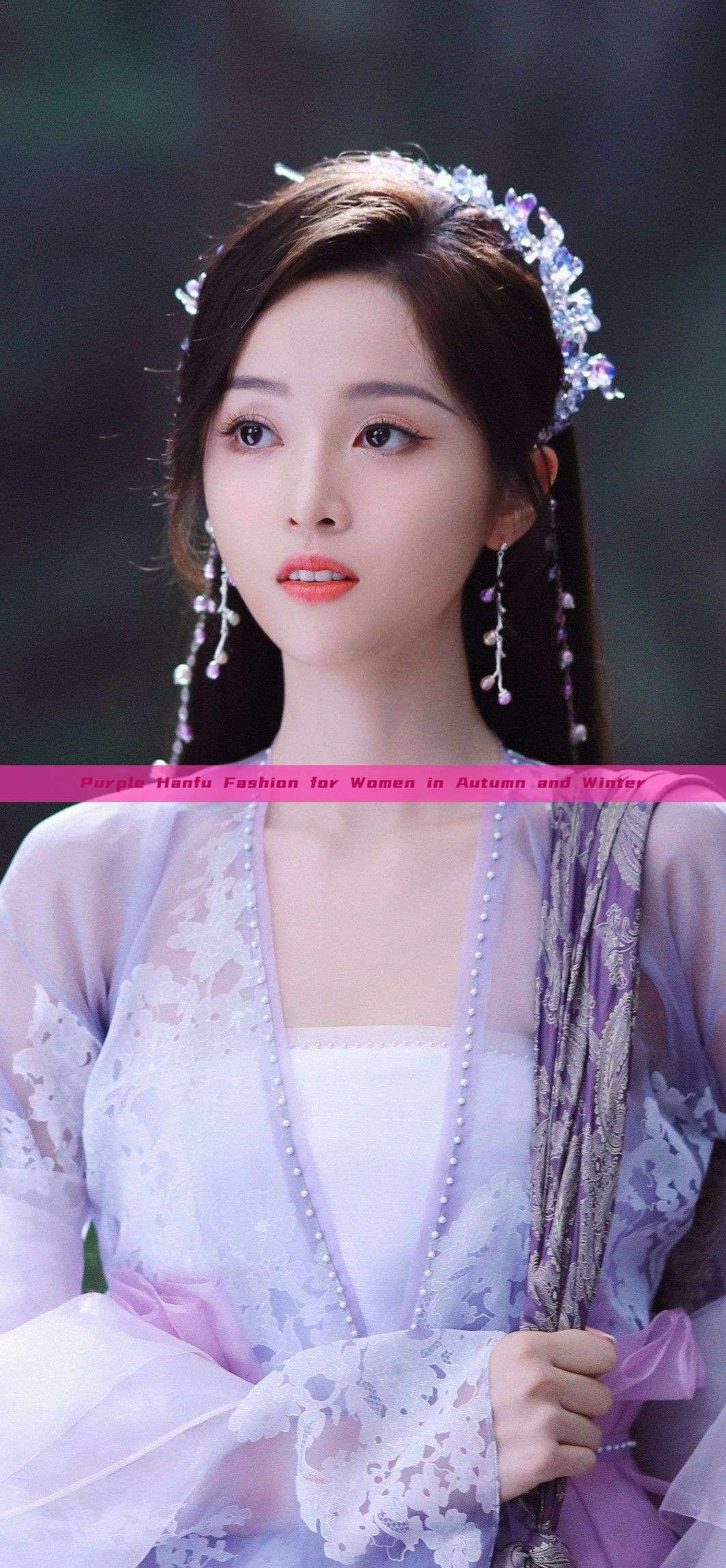 Purple Hanfu Fashion for Women in Autumn and Winter Purple Hanfu Fashion for Women in Autumn and Winter