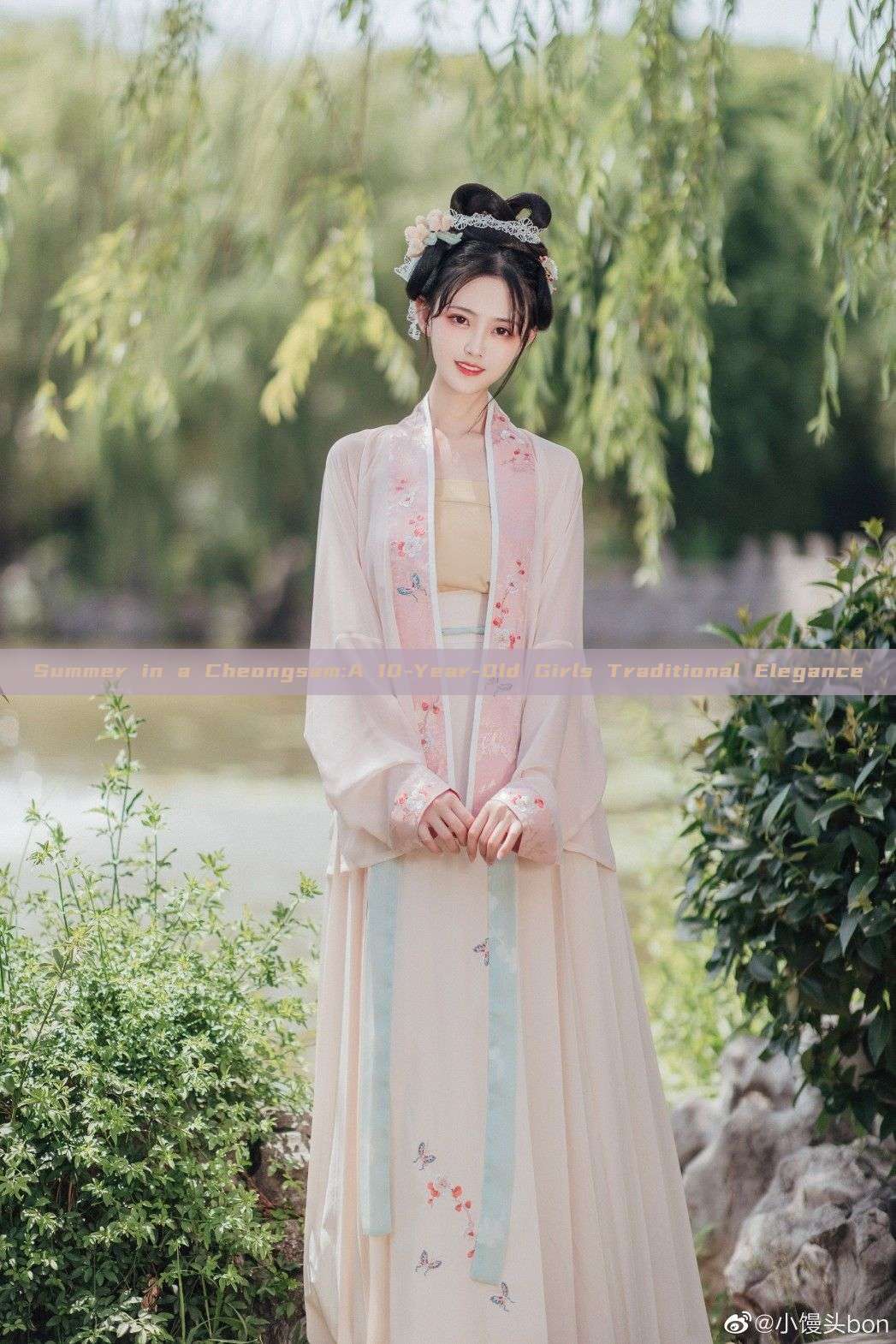 Summer in a Cheongsam:A 10-Year-Old Girls Traditional Elegance Summer in a Cheongsam:A 10-Year-Old Girls Traditional Elegance