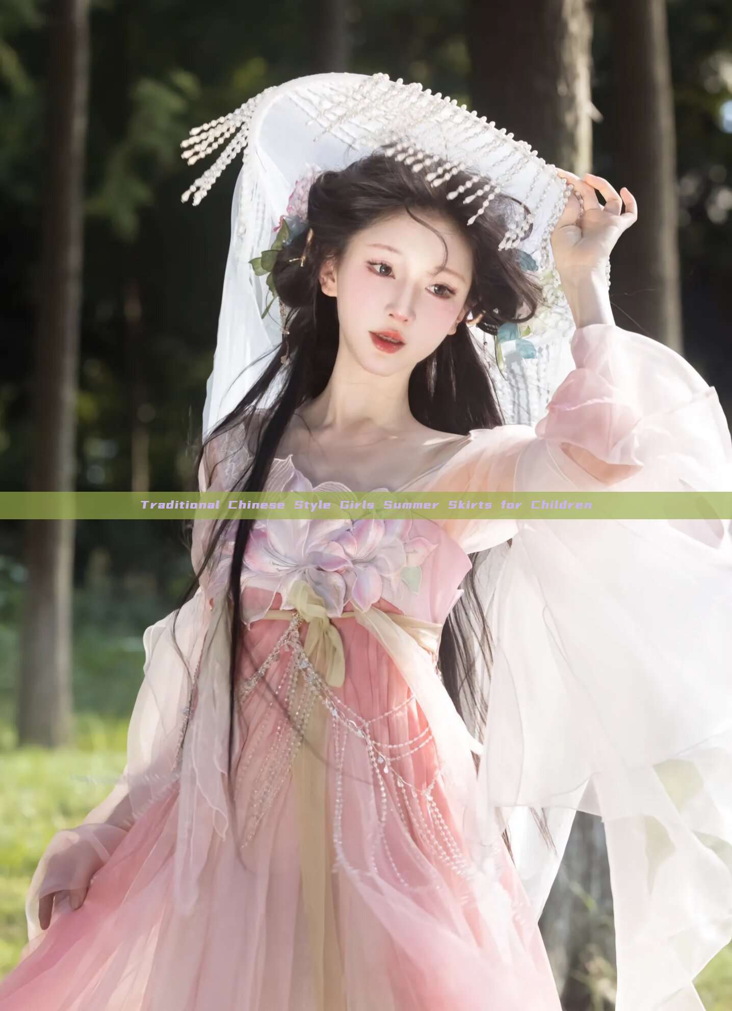 Traditional Chinese Style Girls Summer Skirts for Children Traditional Chinese Style Girls Summer Skirts for Children