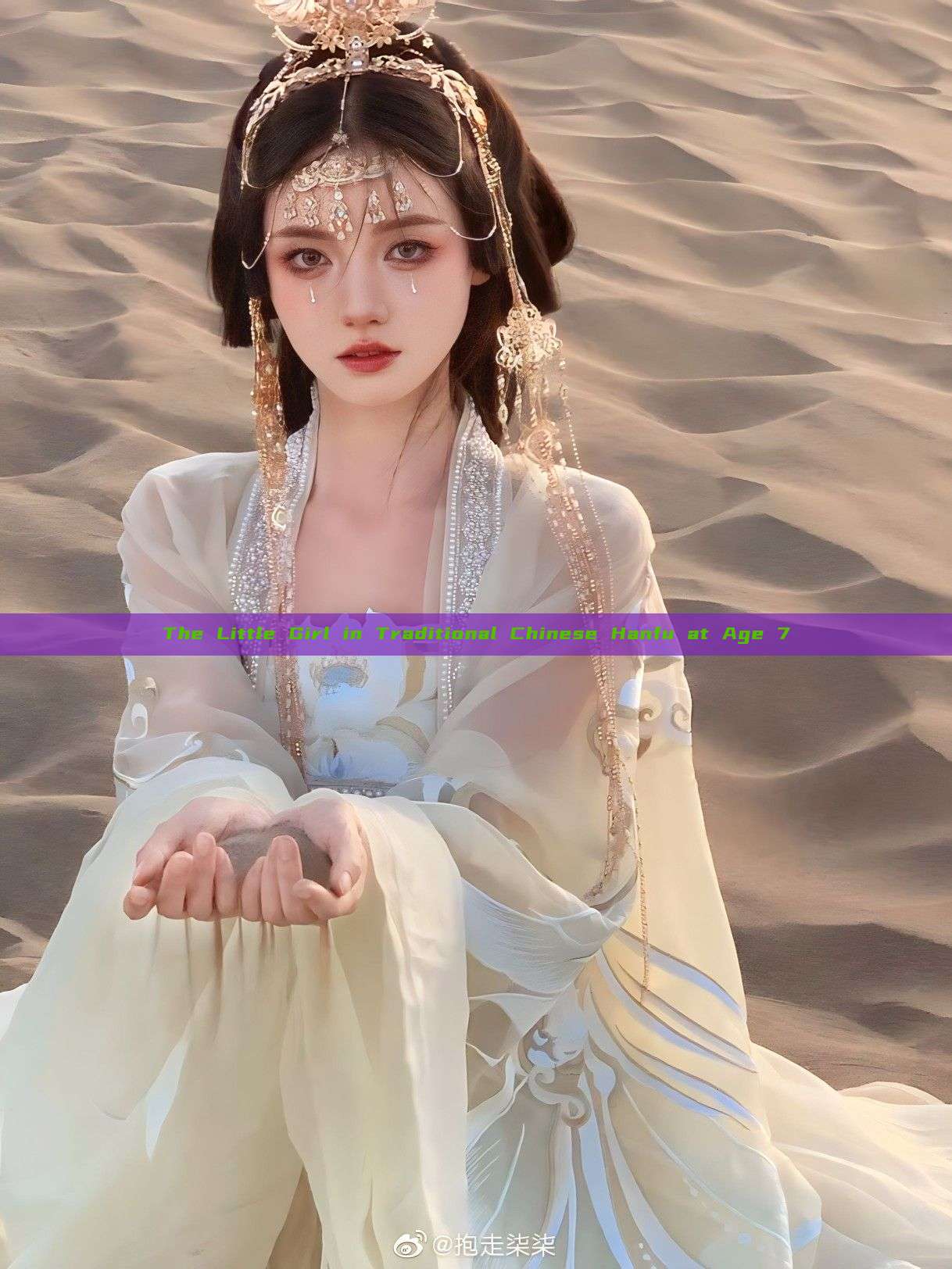 The Little Girl in Traditional Chinese Hanfu at Age 7 The Little Girl in Traditional Chinese Hanfu at Age 7