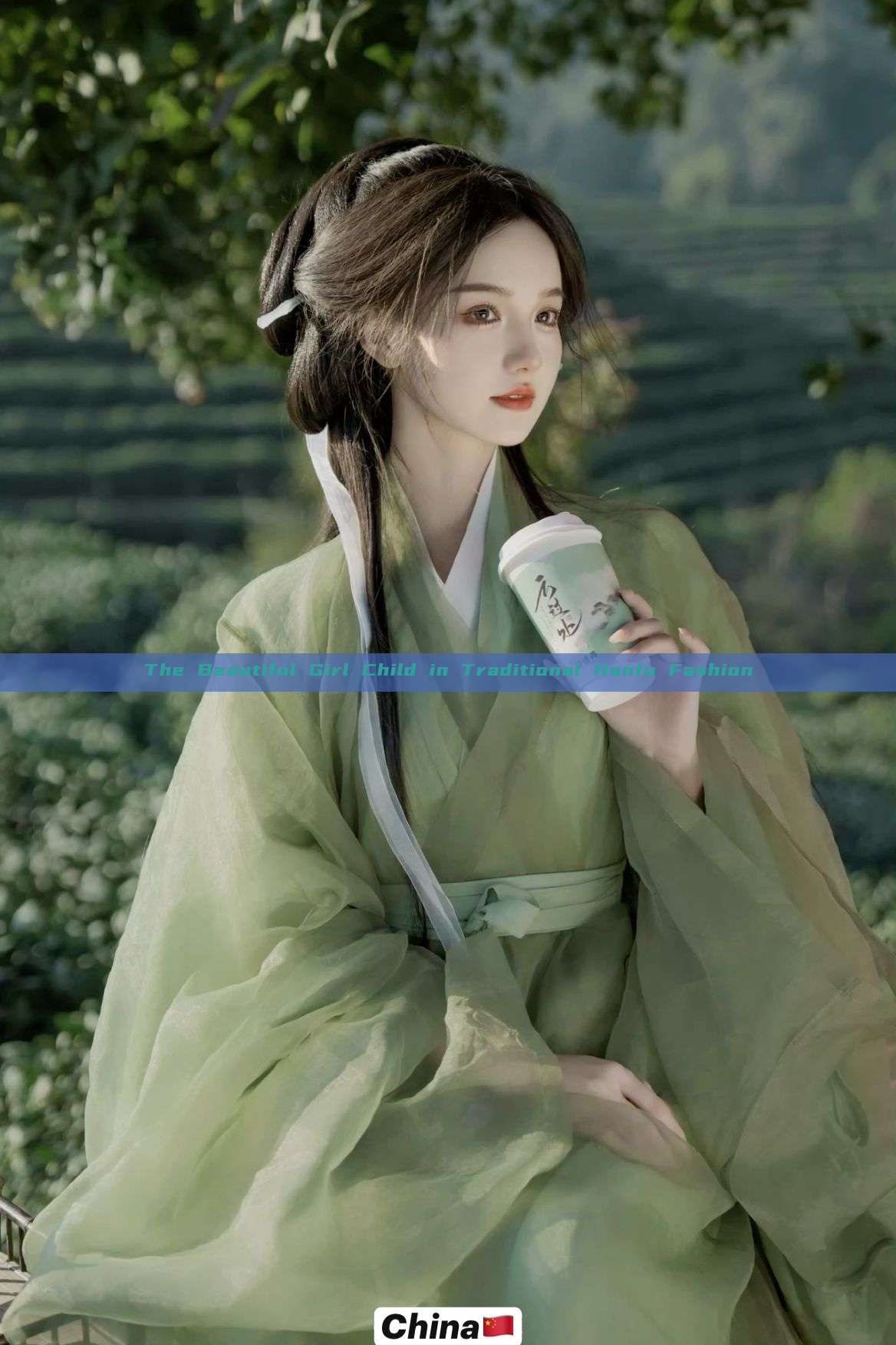The Beautiful Girl Child in Traditional Hanfu Fashion The Beautiful Girl Child in Traditional Hanfu Fashion