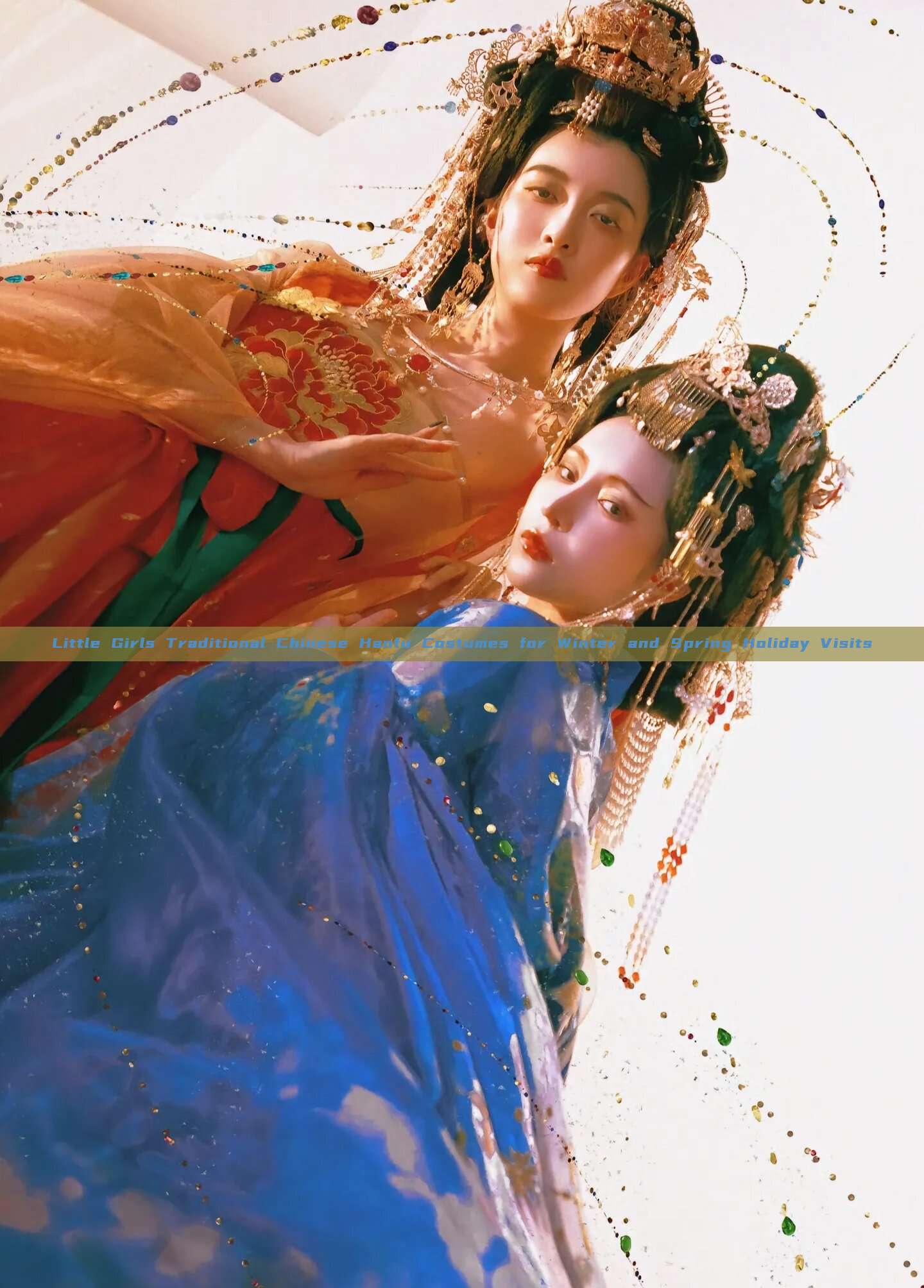Little Girls Traditional Chinese Hanfu Costumes for Winter and Spring Holiday Visits Little Girls Traditional Chinese Hanfu Costumes for Winter and Spring Holiday Visits