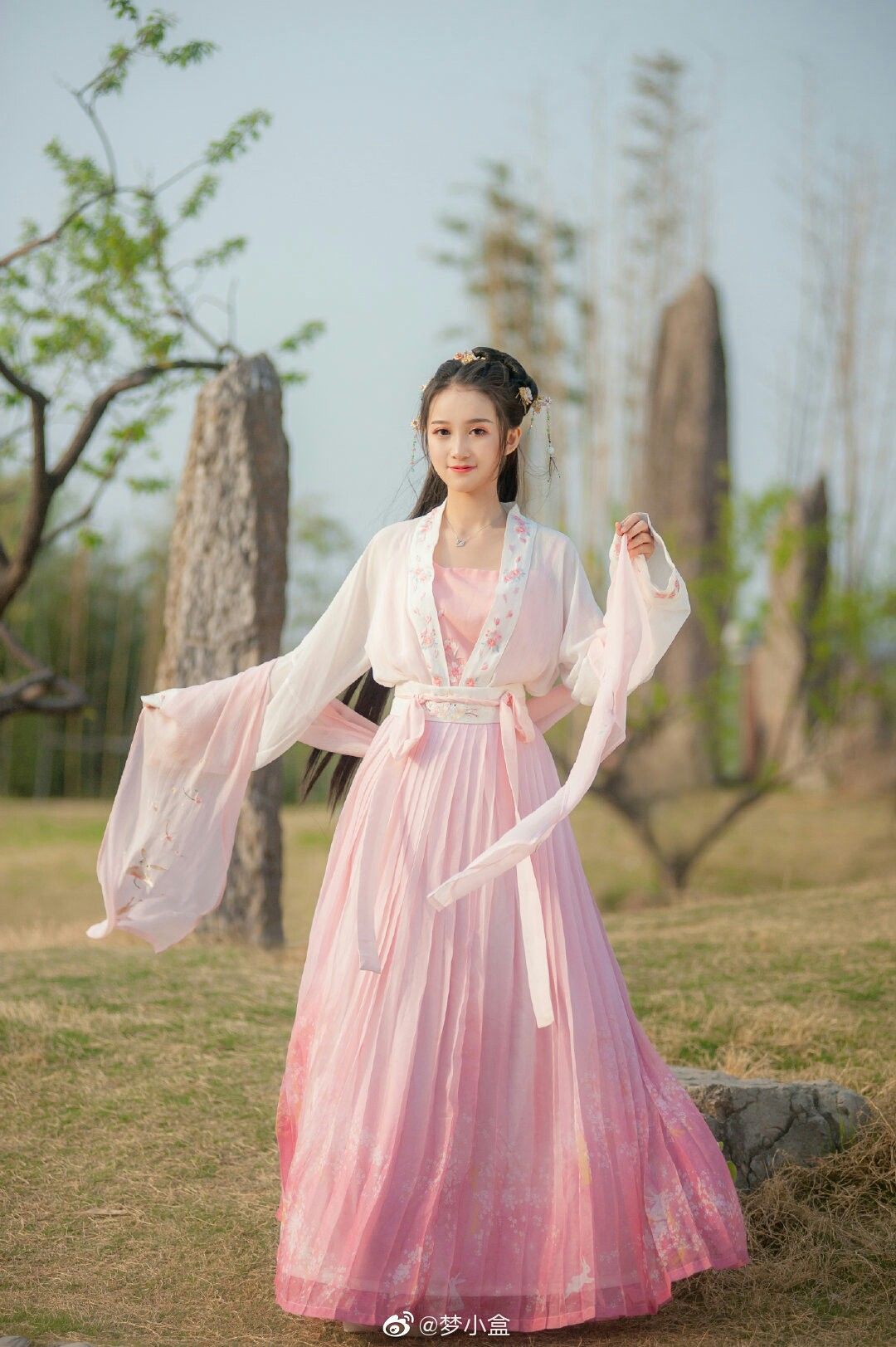 The Elegance of a Hanfu Shawl Woman The Elegance of a Hanfu Shawl Woman