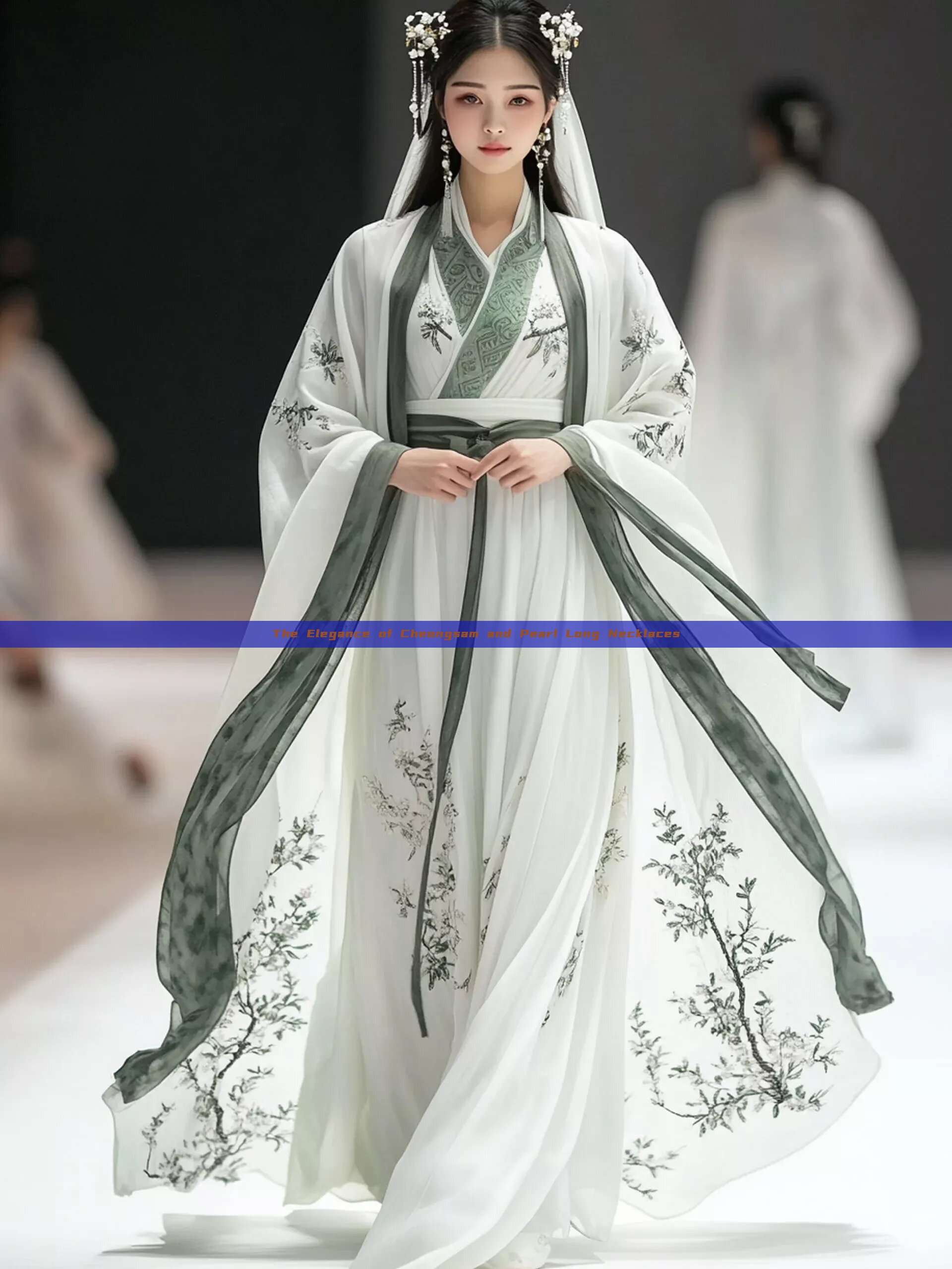 The Elegance of Cheongsam and Pearl Long Necklaces The Elegance of Cheongsam and Pearl Long Necklaces