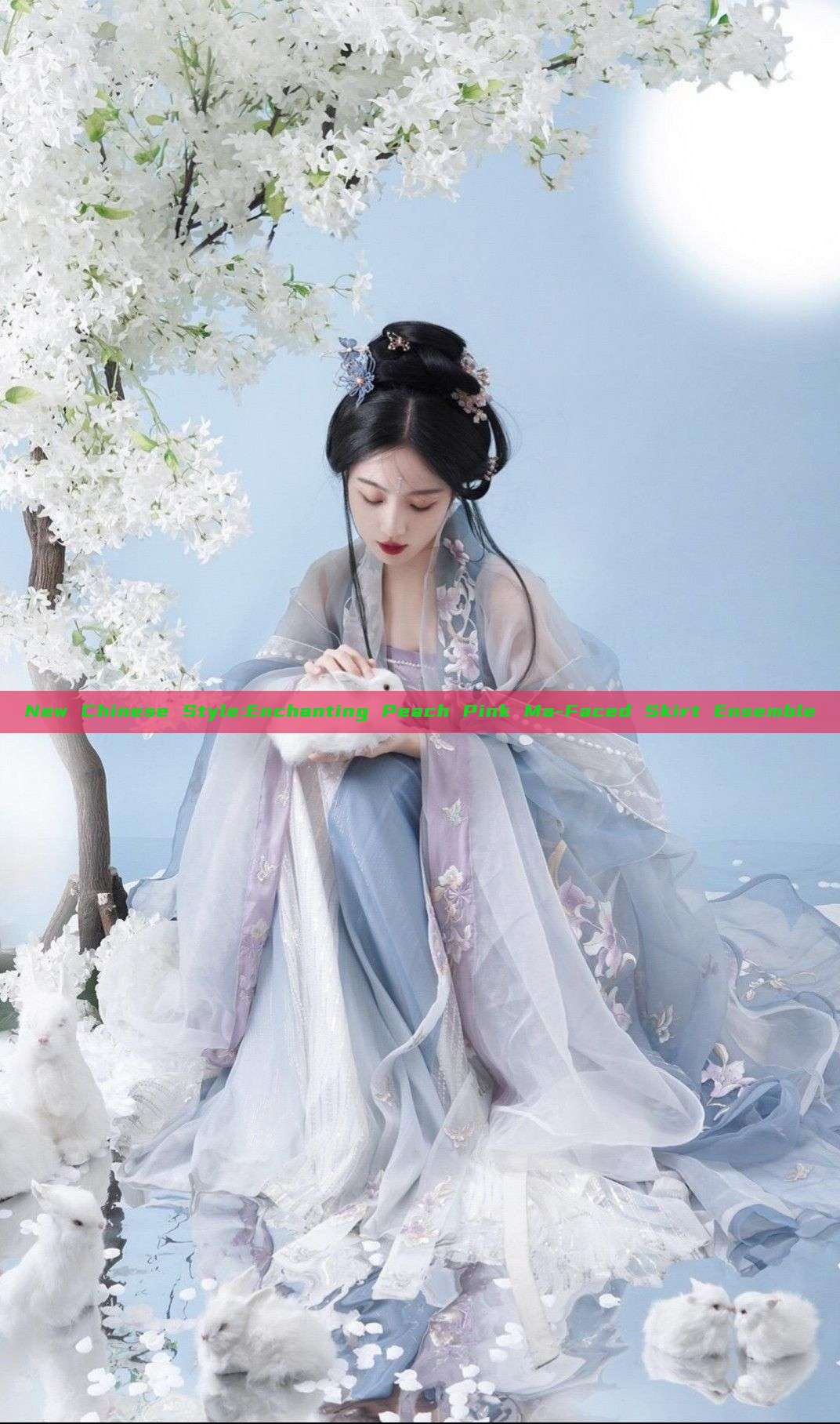 New Chinese Style:Enchanting Peach Pink Ma-Faced Skirt Ensemble New Chinese Style:Enchanting Peach Pink Ma-Faced Skirt Ensemble