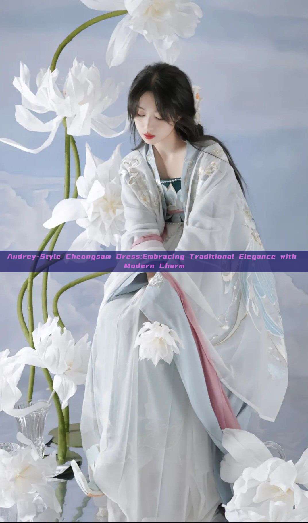 Audrey-Style Cheongsam Dress:Embracing Traditional Elegance with Modern Charm Audrey-Style Cheongsam Dress:Embracing Traditional Elegance with Modern Charm