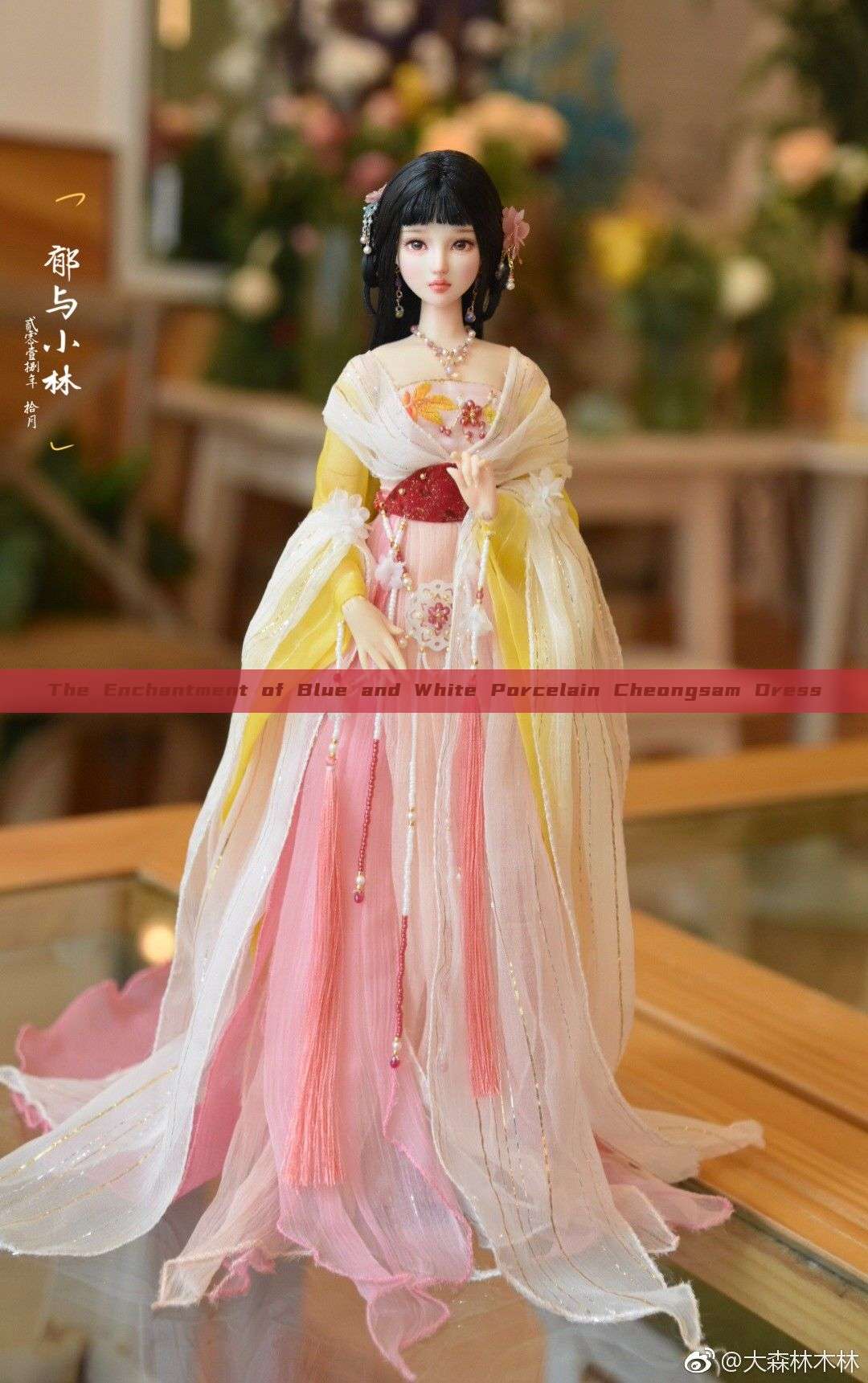 The Enchantment of Blue and White Porcelain Cheongsam Dress