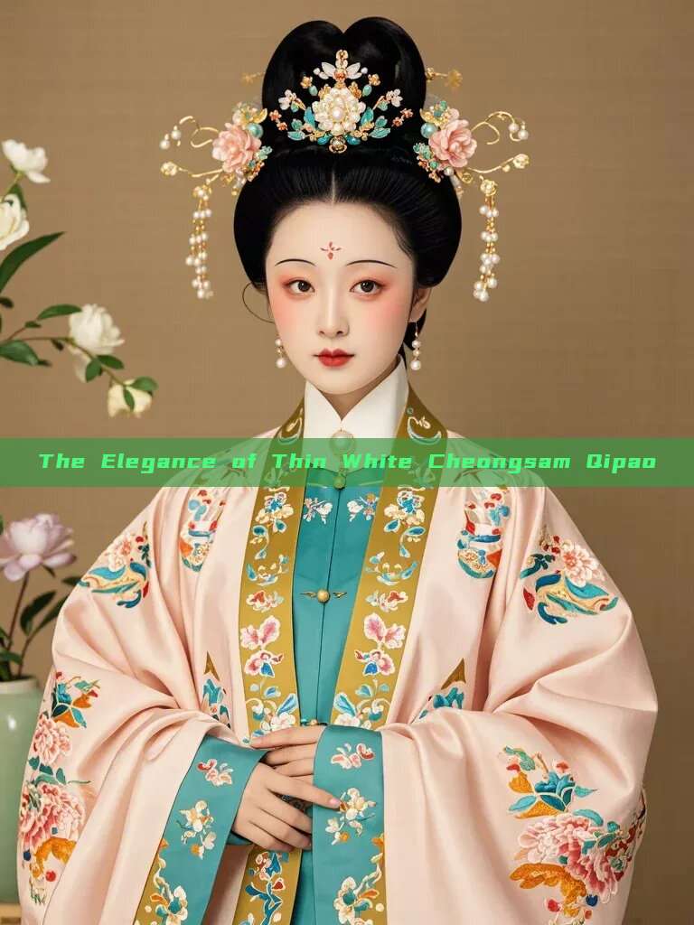 The Elegance of Thin White Cheongsam Qipao The Elegance of Thin White Cheongsam Qipao