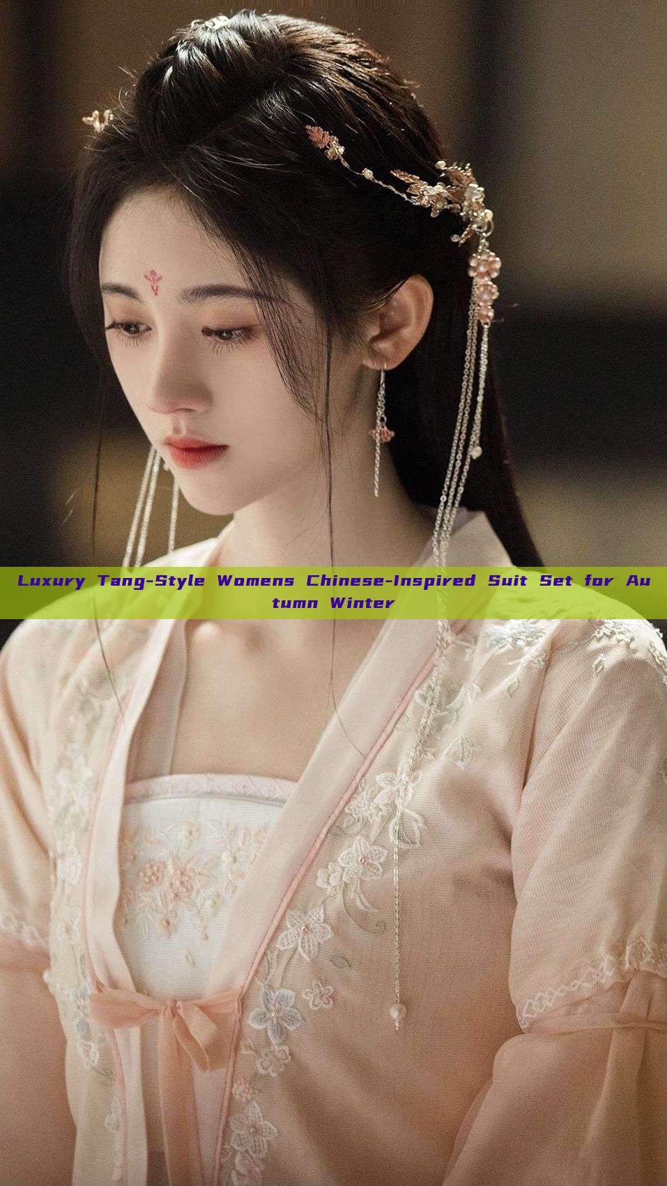 Luxury Tang-Style Womens Chinese-Inspired Suit Set for Autumn Winter Luxury Tang-Style Womens Chinese-Inspired Suit Set for Autumn Winter