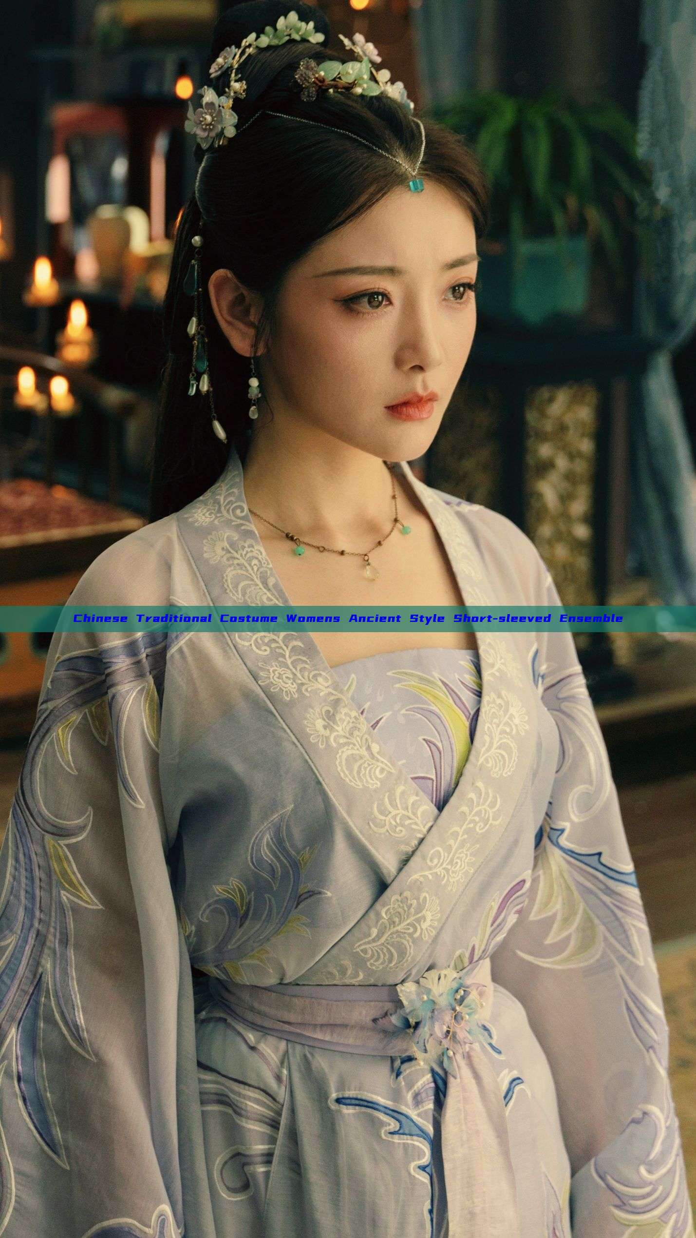 Chinese Traditional Costume Womens Ancient Style Short-sleeved Ensemble Chinese Traditional Costume Womens Ancient Style Short-sleeved Ensemble