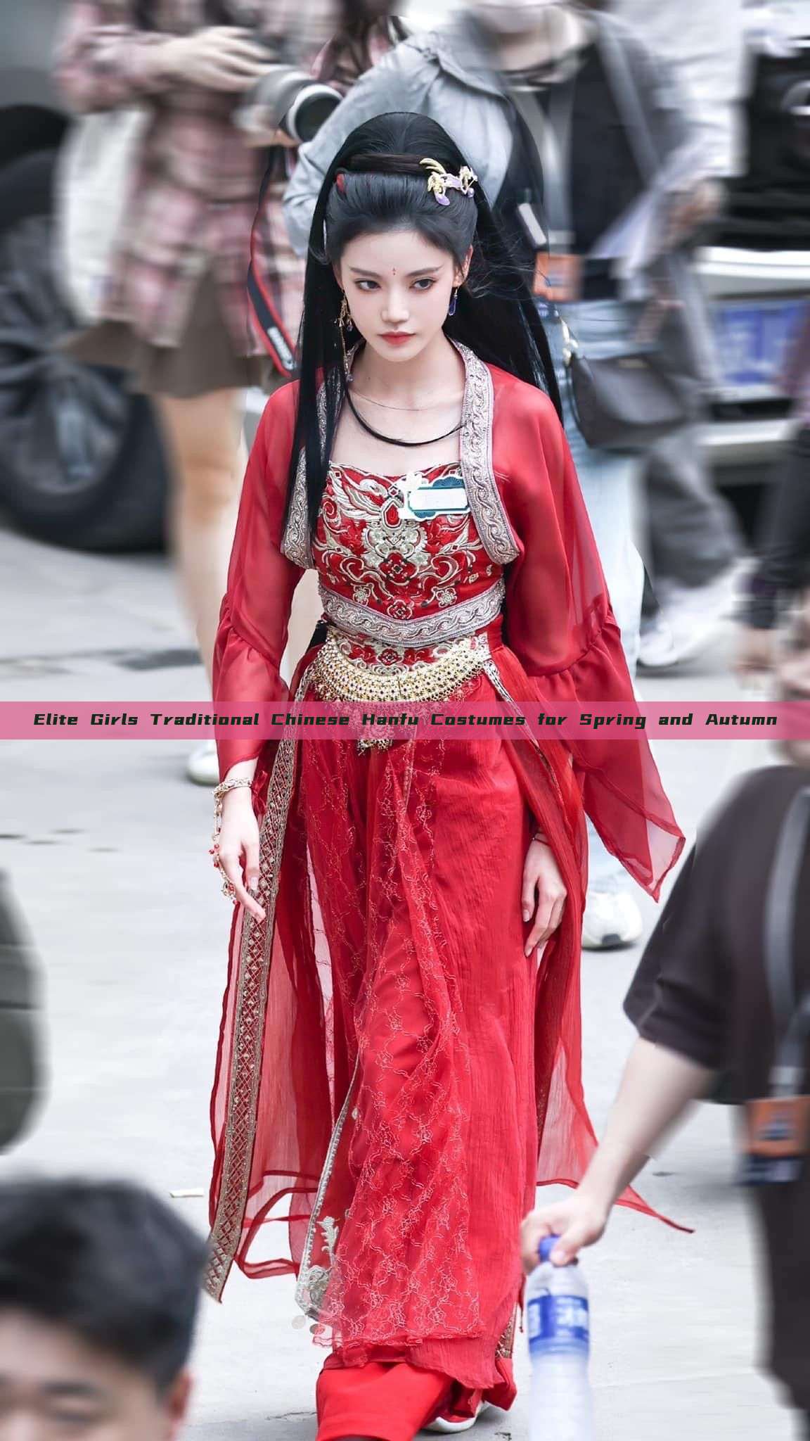 Elite Girls Traditional Chinese Hanfu Costumes for Spring and Autumn Elite Girls Traditional Chinese Hanfu Costumes for Spring and Autumn