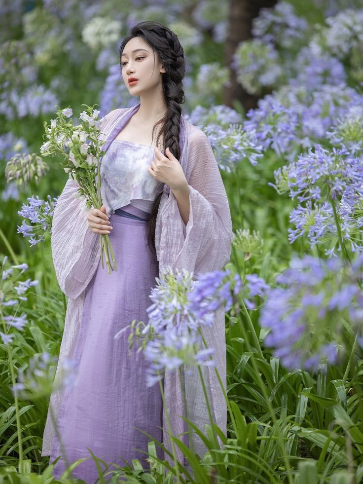 A Purplish-Glory:The Enchanting Girls Hanfu Headdress A Purplish-Glory:The Enchanting Girls Hanfu Headdress