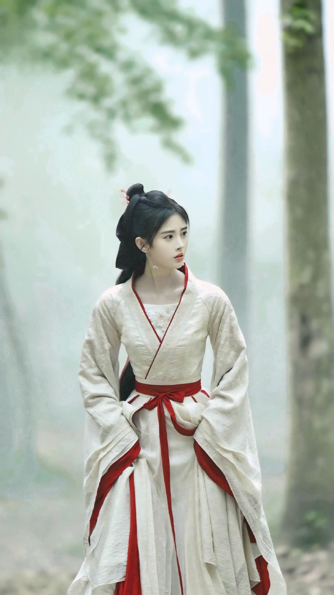 Ethereal Elegance of Hanfu Style:The Enchanting Beauty of Fan with Tassel and Round Frame Ethereal Elegance of Hanfu Style:The Enchanting Beauty of Fan with Tassel and Round Frame