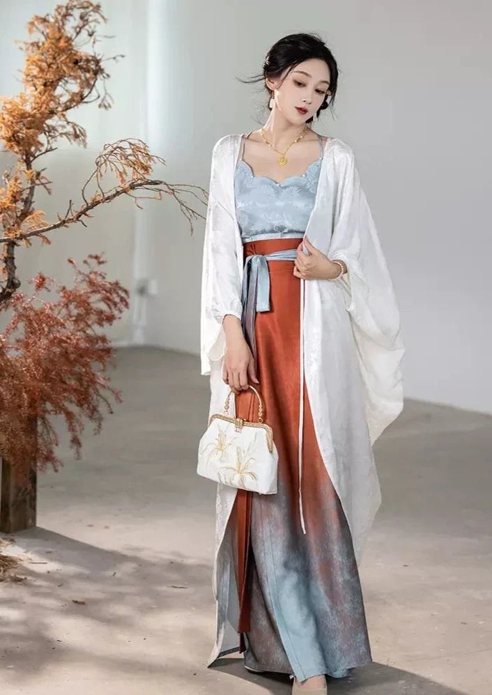汉服后压绢花 汉服后压绢花