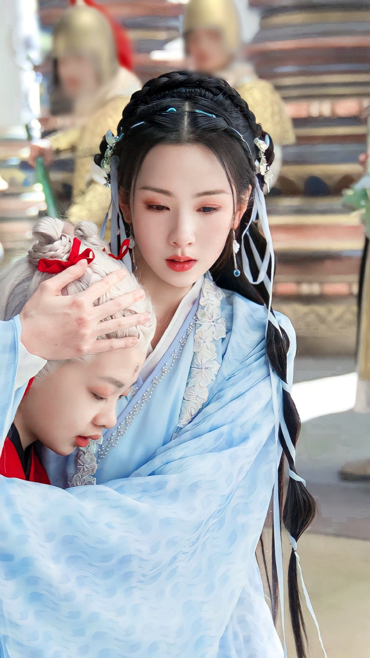 Winter Blue Hanfu Costumes for Little Girls Winter Blue Hanfu Costumes for Little Girls