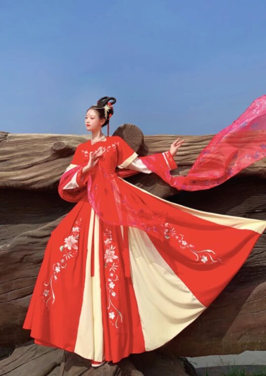 The Enchantment of a Tall Figure in a Red Qipao for an Engagement Ceremony