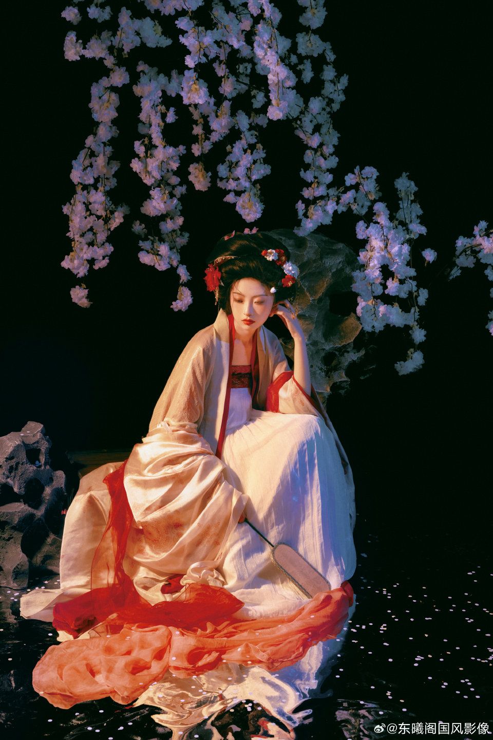 Winter Chinese New Years Greetings in Traditional Hanfu for Young Girls Winter Chinese New Years Greetings in Traditional Hanfu for Young Girls