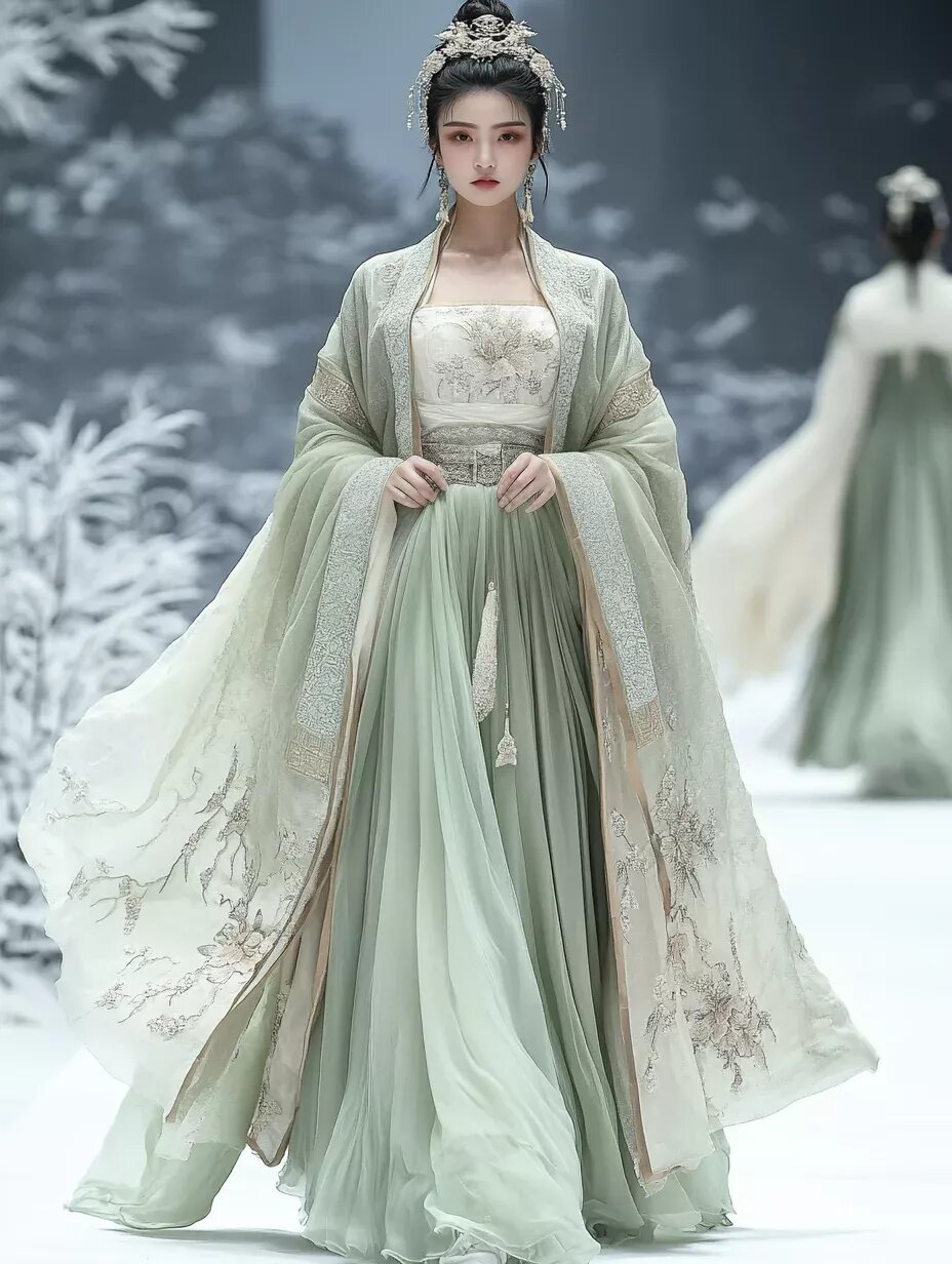 Light-Colored Flower Cheongsam:A Blend of Tradition and Elegance Light-Colored Flower Cheongsam:A Blend of Tradition and Elegance