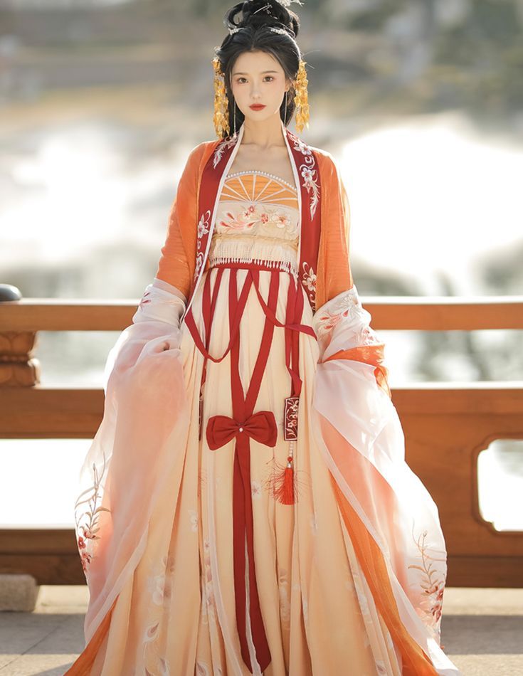 The Enigma of a Sakura-Adorned Hanfu Beauty